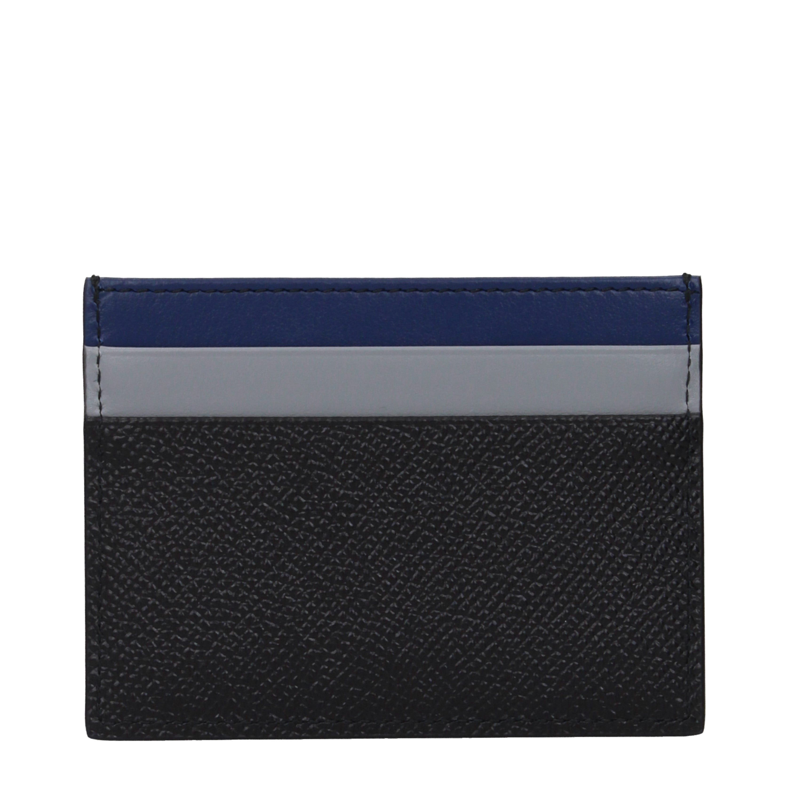 Dolce & Gabbana Dolce&Gabbana Document Holders Men Leather Black/Midnight Blue Size ONE SIZE - 2 Thumbnail