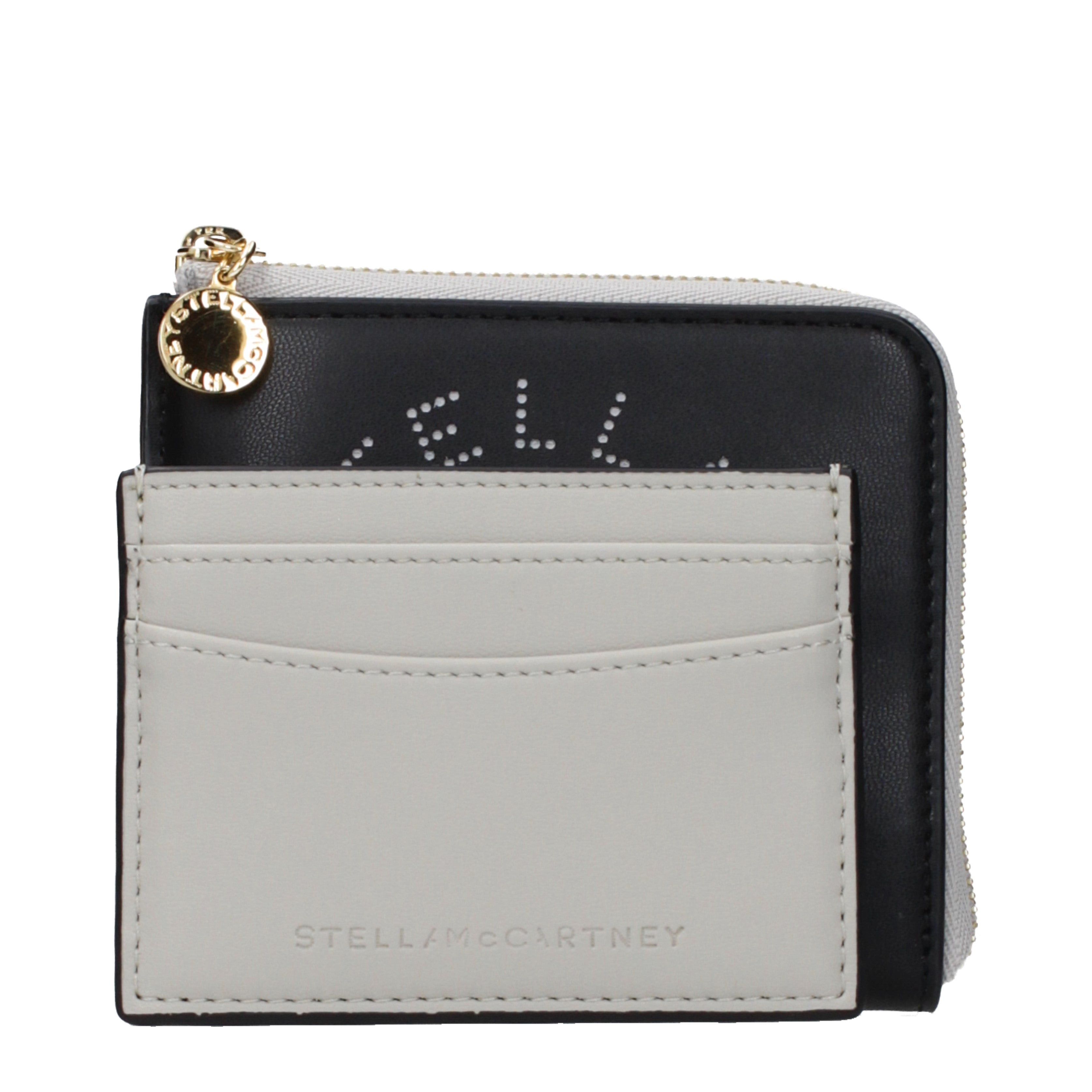 Stella McCartney Stella McCartney Wallets Women Eco Leather Black/Light Grey Size ONE SIZE - 2 Thumbnail