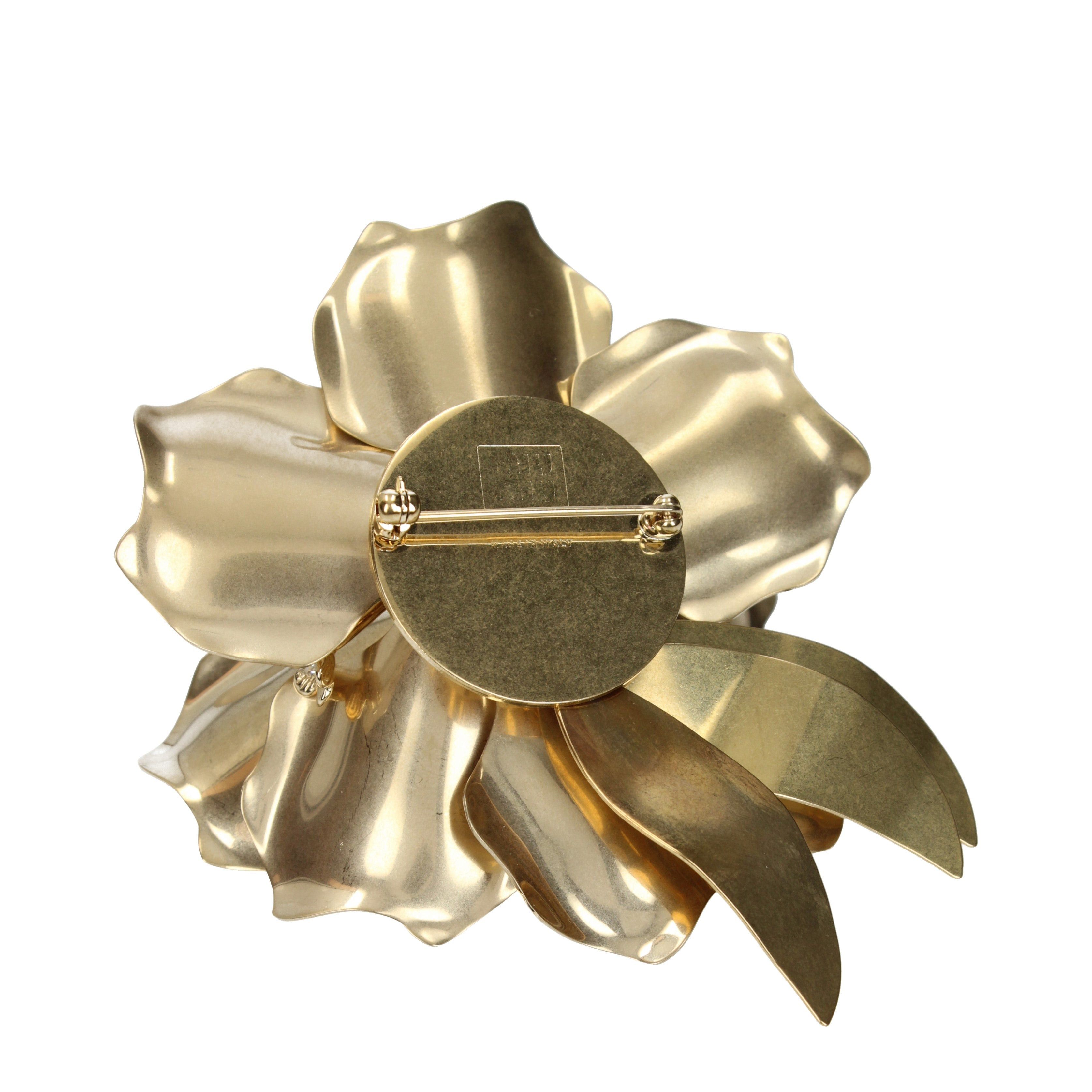 Miu Miu Miu Miu Brooches Women Metal Gold Size ONE SIZE - 2 Thumbnail