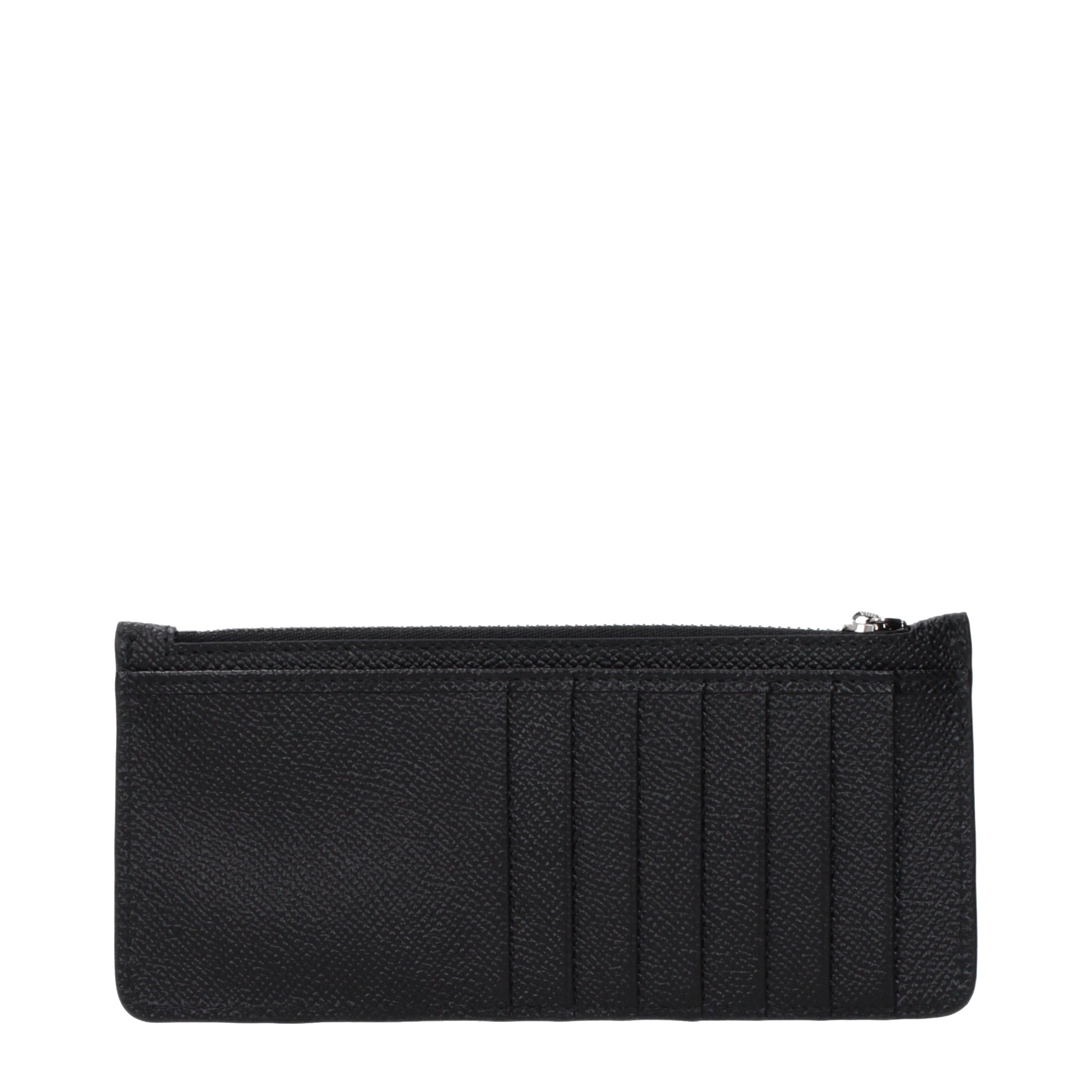 Dolce & Gabbana Dolce&Gabbana Coin Purses Men Leather Black Size ONE SIZE - 2 Thumbnail