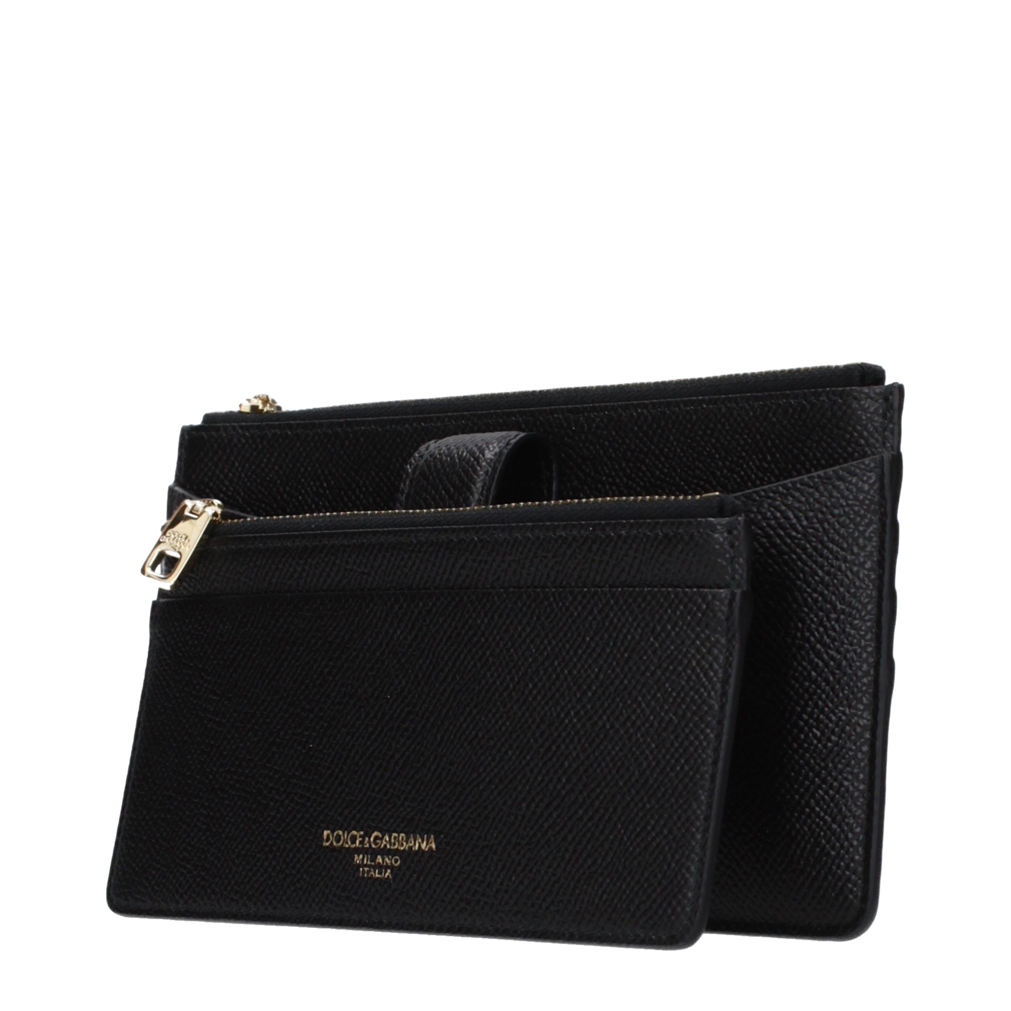 Dolce & Gabbana Dolce&Gabbana Wallets Women Leather Black Size ONE SIZE - 2 Thumbnail