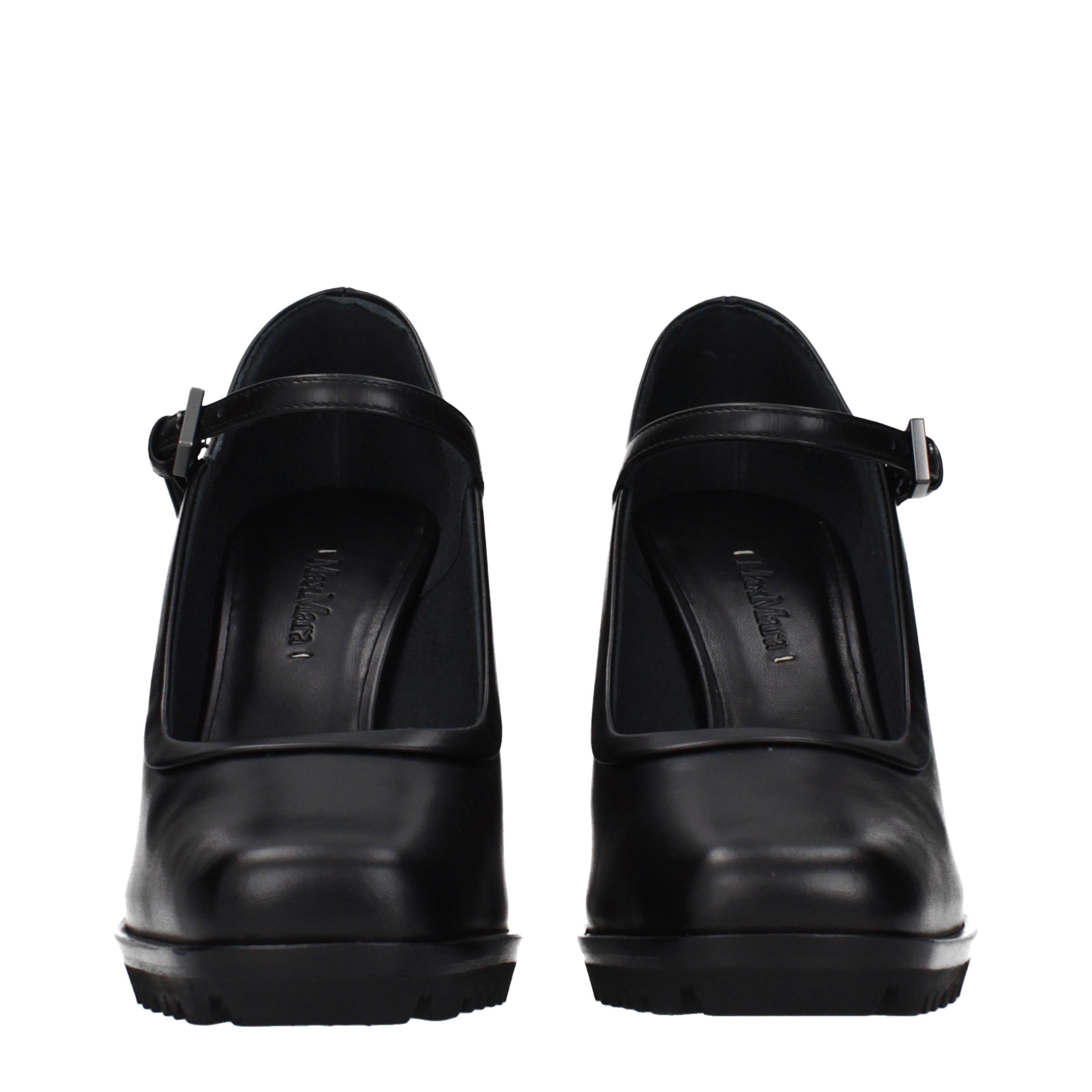 Max Mara Max Mara Pumps Women Leather Black Size ONE SIZE - 3 Thumbnail