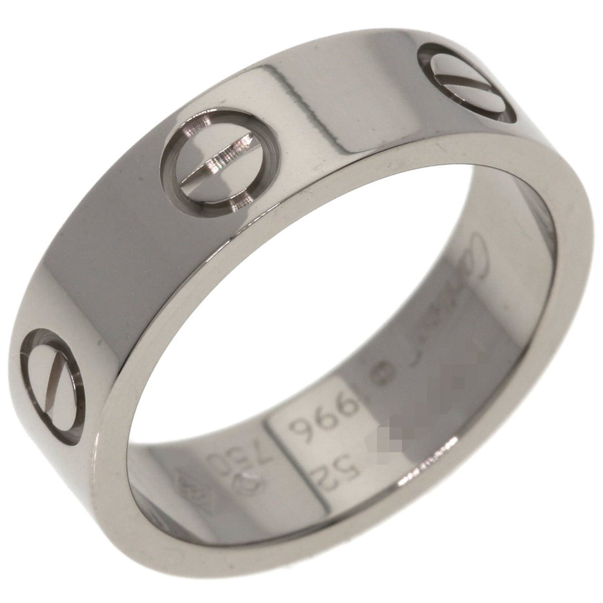 Cartier Cartier Love Ring #52, 18K White Gold, Women's Ring, CARTIER Size ONE SIZE - 2 Thumbnail