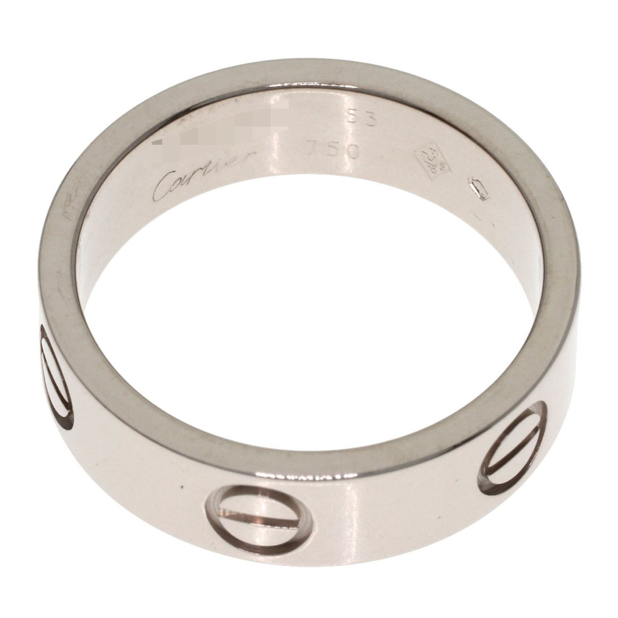 Cartier Cartier Love Ring #53, 18K White Gold, Women's Ring, CARTIER Size ONE SIZE - 4 Thumbnail