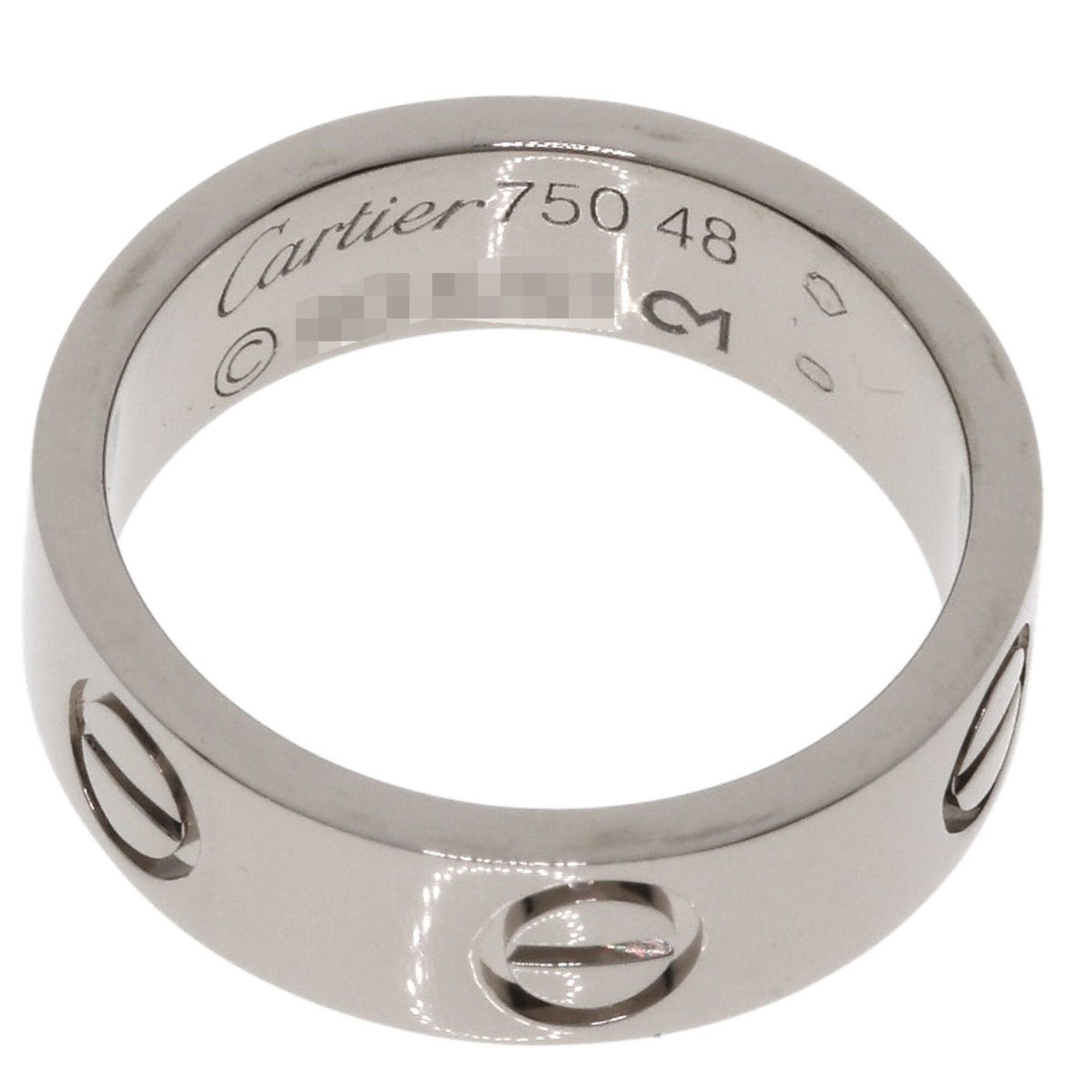 Cartier Cartier Love Ring #48, 18K White Gold, Women's Ring, CARTIER Size ONE SIZE - 4 Thumbnail