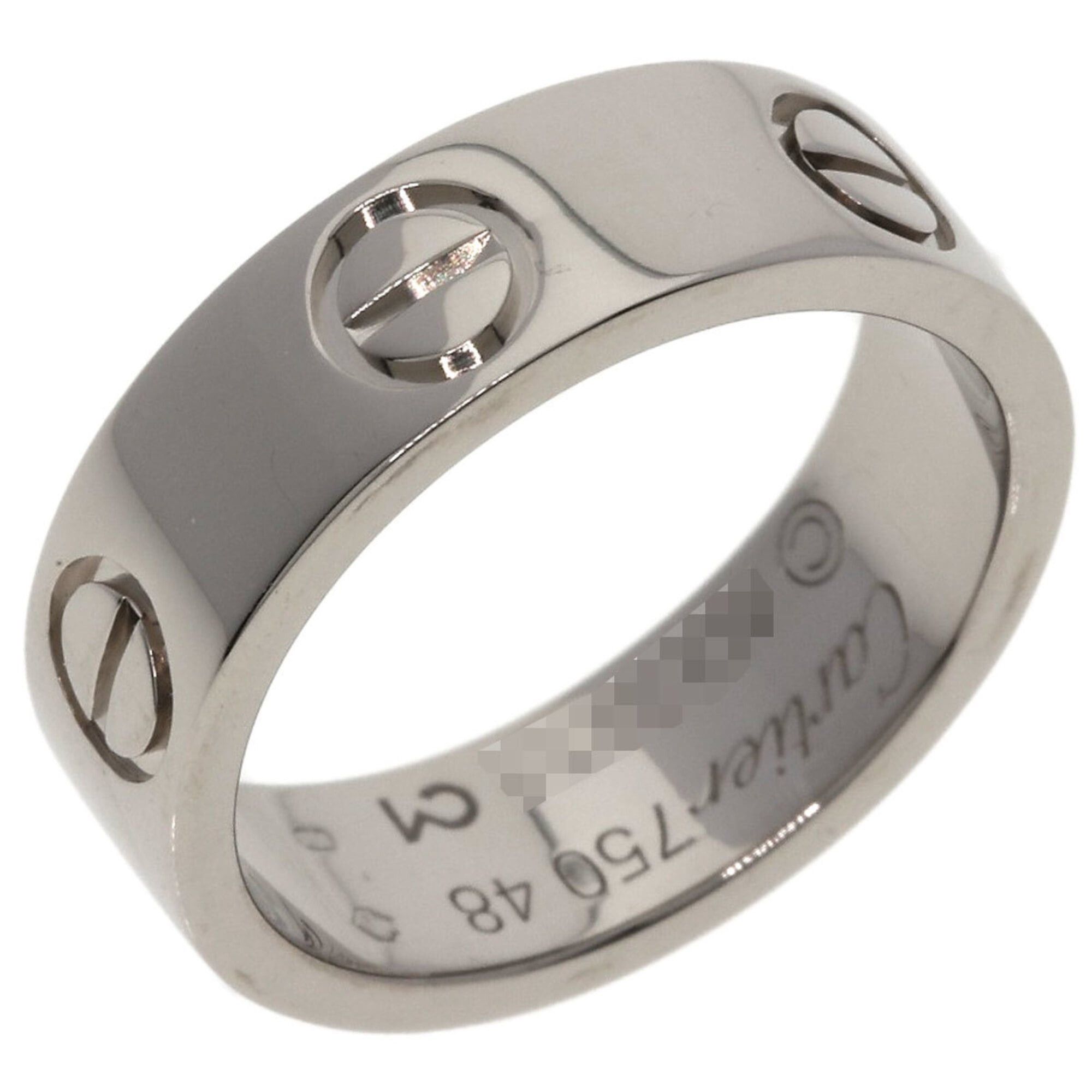 Cartier Cartier Love Ring #48, 18K White Gold, Women's Ring, CARTIER Size ONE SIZE - 2 Thumbnail