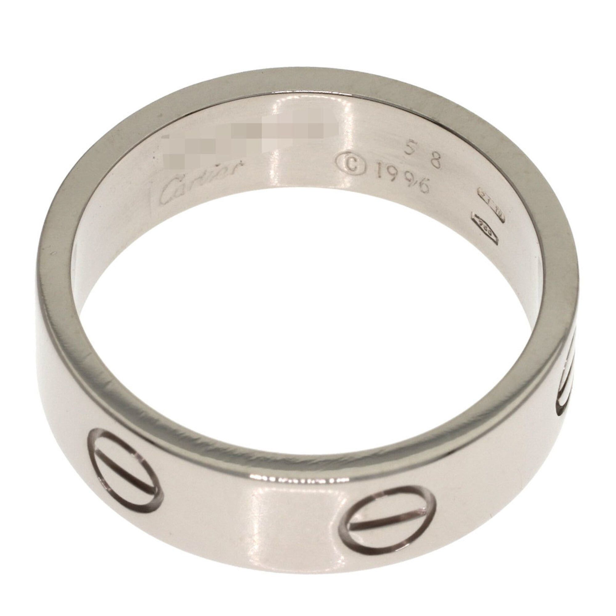 Cartier Cartier Love Ring #58, 18K White Gold, Women's Ring, CARTIER Size ONE SIZE - 4 Thumbnail