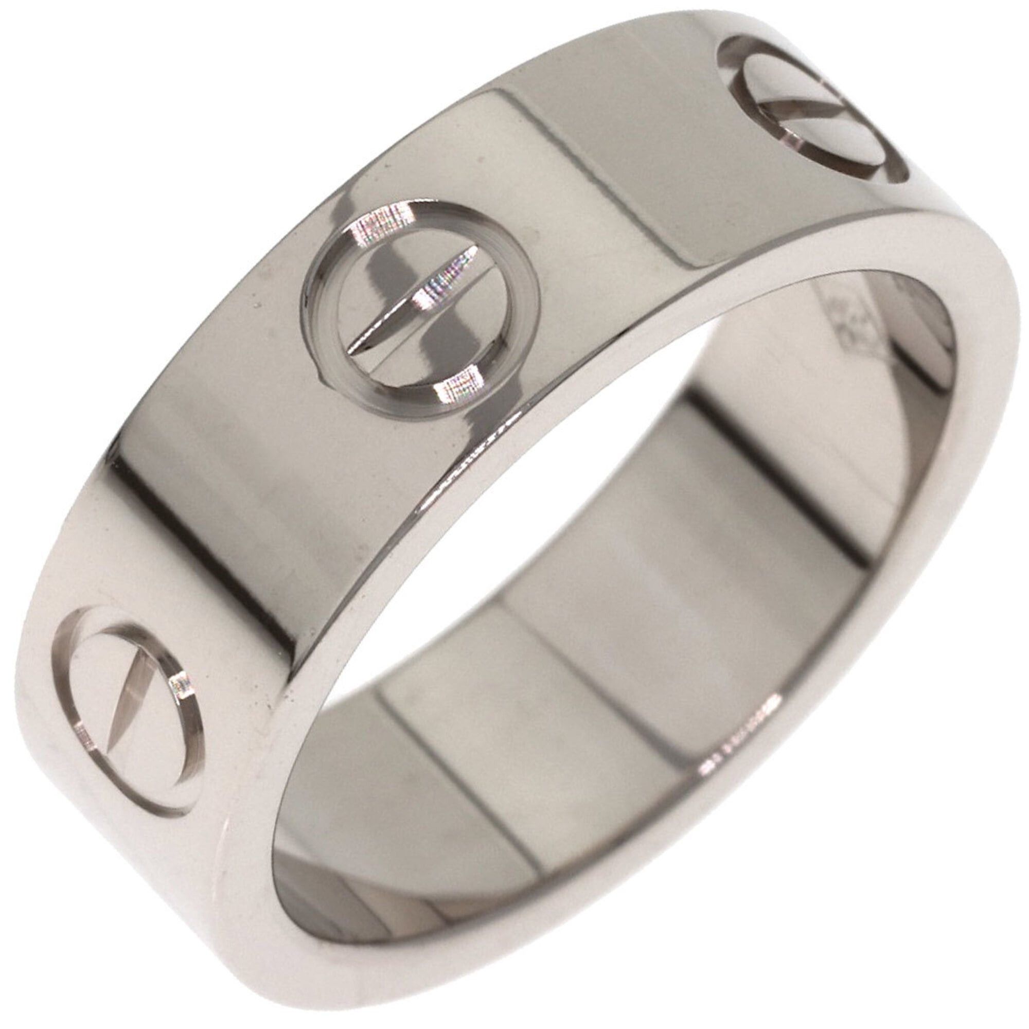 Cartier Cartier Love Ring #48, 18K White Gold, Women's Ring, CARTIER Size ONE SIZE - 2 Thumbnail