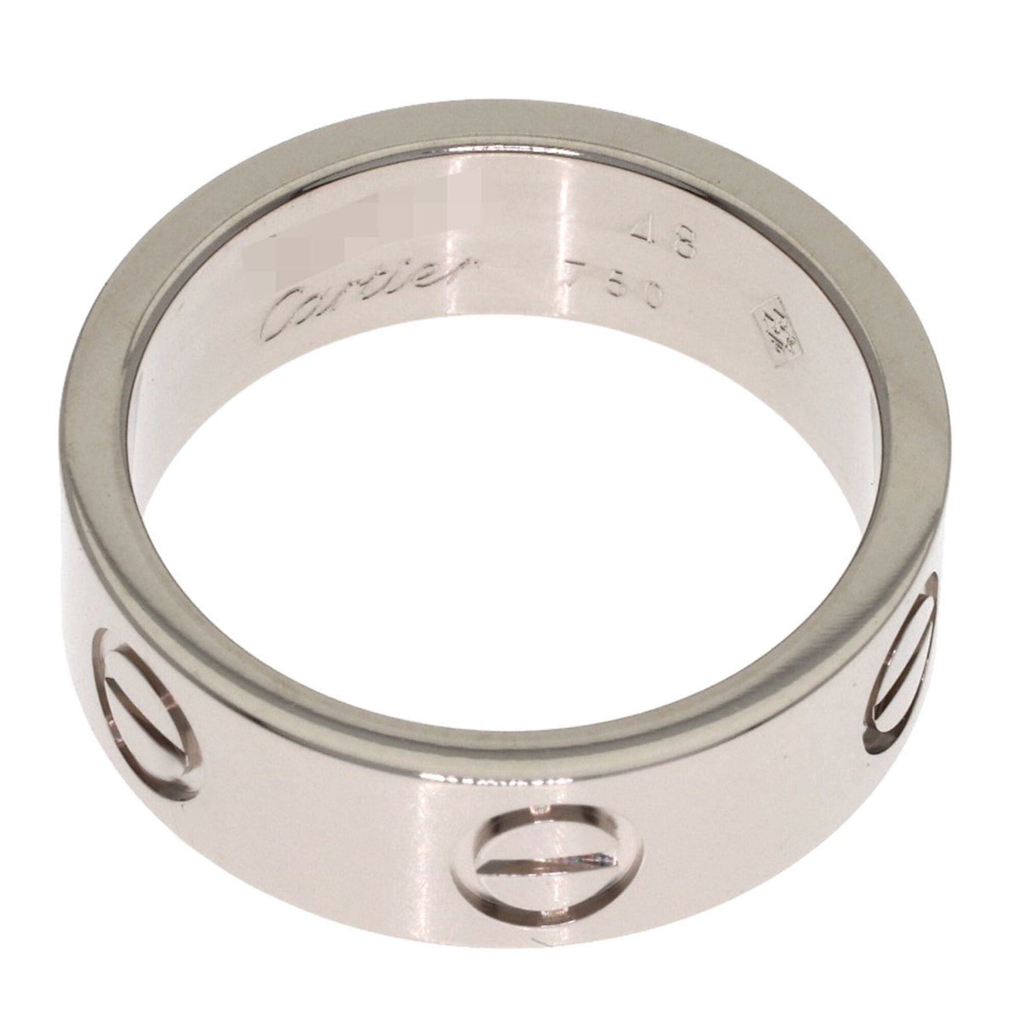 Cartier Cartier Love Ring #48, 18K White Gold, Women's Ring, CARTIER Size ONE SIZE - 4 Thumbnail