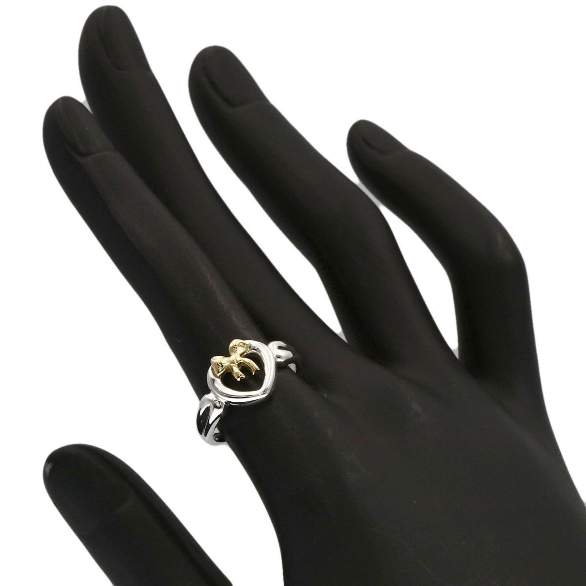 Tiffany & Co. Tiffany & Co. Heart with Bow Ring, Silver/18K Yellow Gold, Women's. Size ONE SIZE - 7 Thumbnail