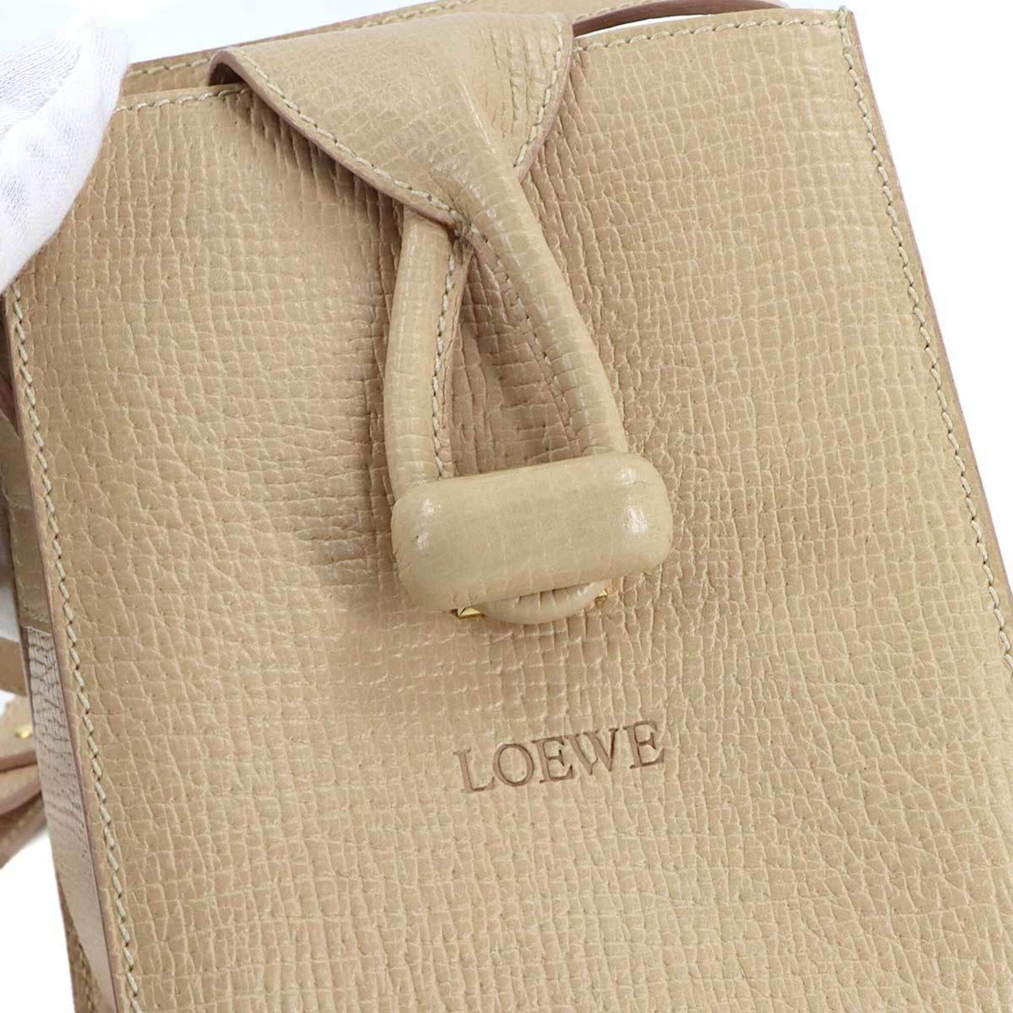 Loewe Loewe Shoulder Handbag, Leather, Beige, Gold Hardware Size ONE SIZE - 9 Thumbnail