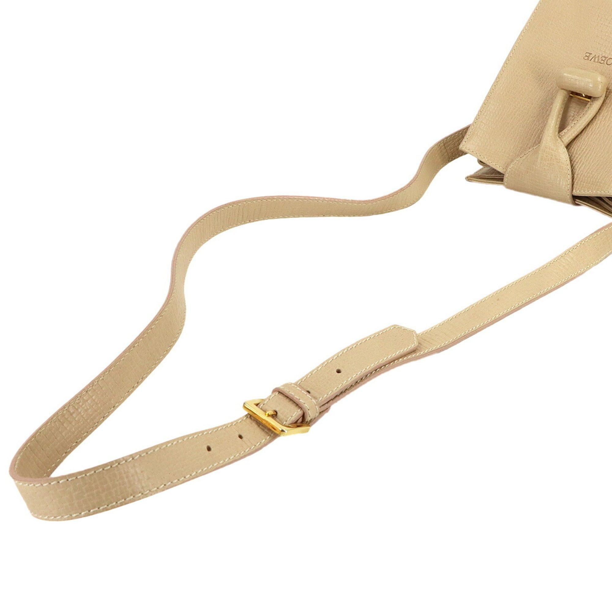 Loewe Loewe Shoulder Handbag, Leather, Beige, Gold Hardware Size ONE SIZE - 6 Thumbnail