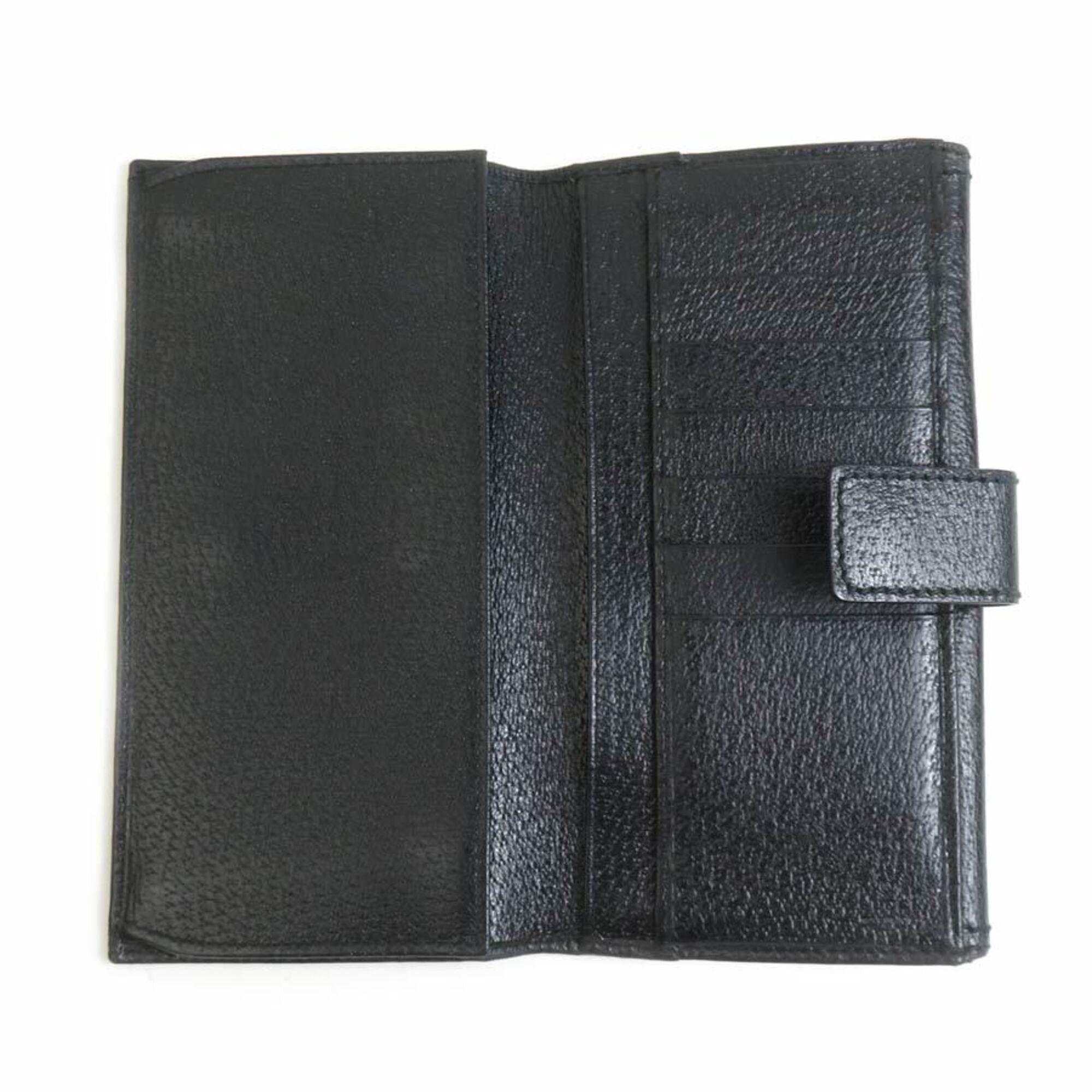 Gucci Gucci Bi-fold Long Wallet Bamboo GG Canvas Leather Black Gold Women's e61741g Size ONE SIZE - 3 Thumbnail