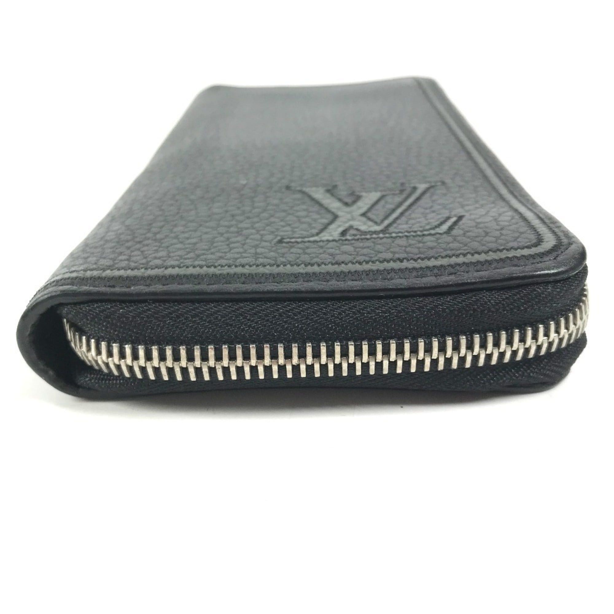 Louis Vuitton LOUIS VUITTON M68228 LV Logo Vertical Zippy Wallet Long Round Zipper Taurillon Leather Men's Women's Noir Black Size ONE SIZE - 4 Thumbnail