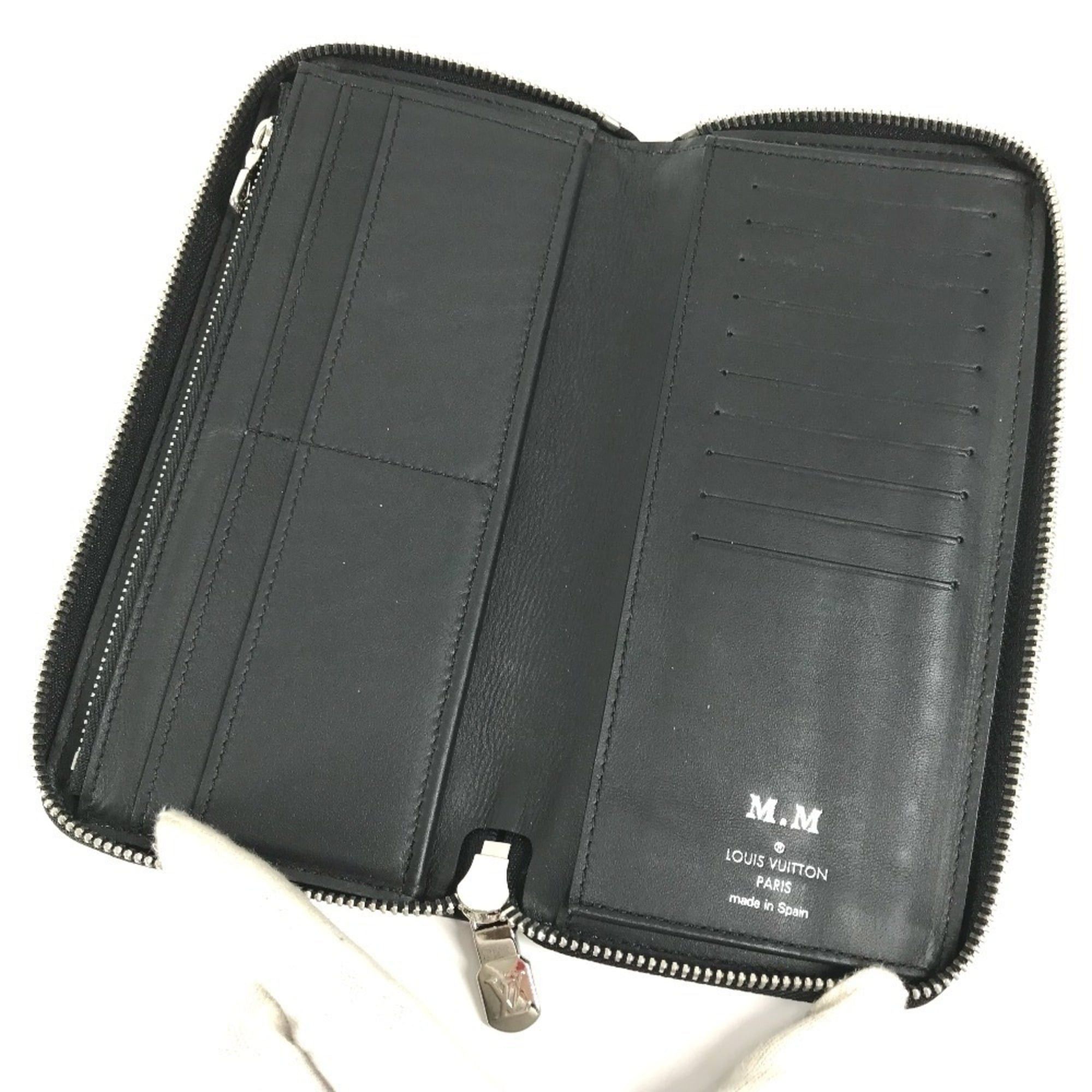 Louis Vuitton LOUIS VUITTON M68228 LV Logo Vertical Zippy Wallet Long Round Zipper Taurillon Leather Men's Women's Noir Black Size ONE SIZE - 10 Thumbnail