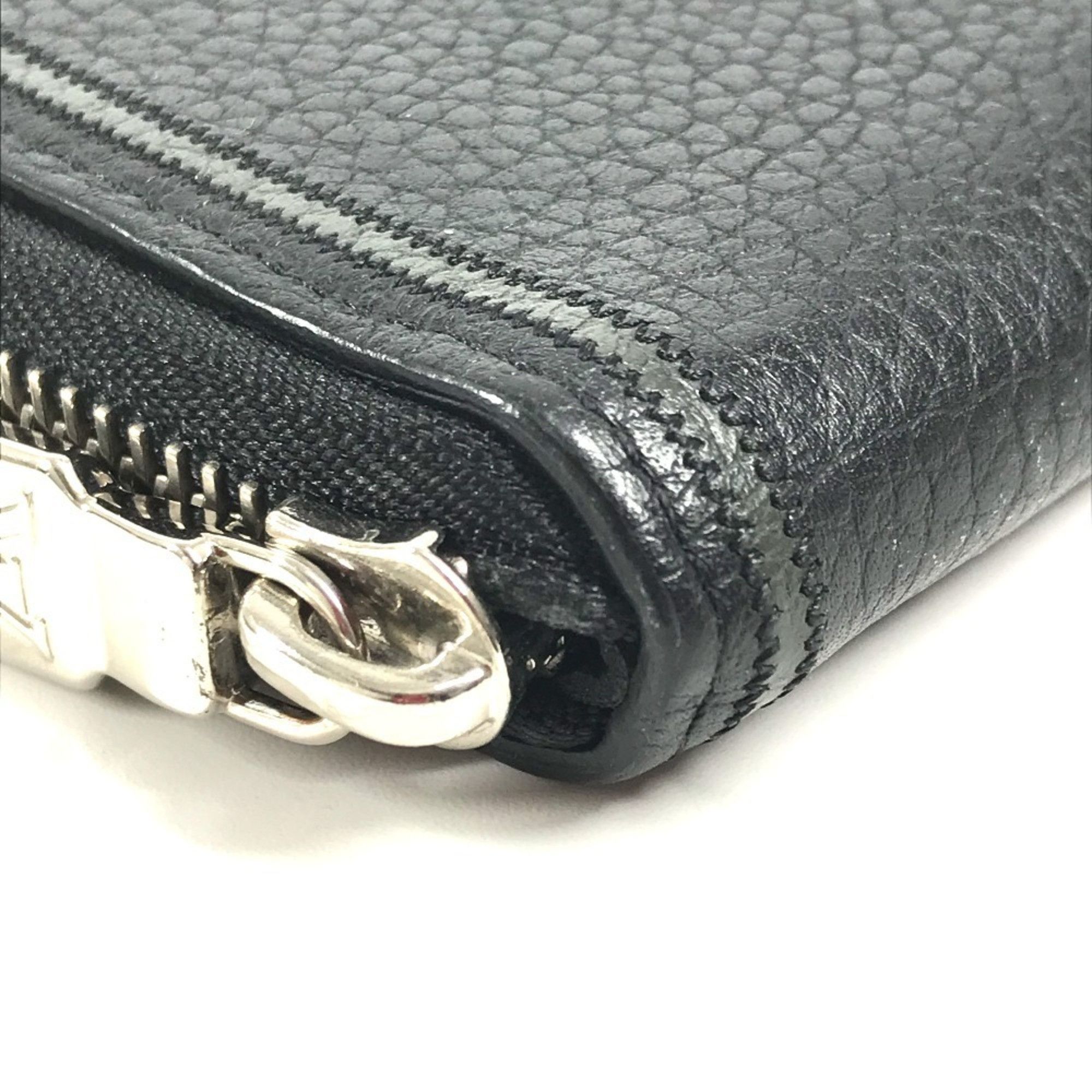 Louis Vuitton LOUIS VUITTON M68228 LV Logo Vertical Zippy Wallet Long Round Zipper Taurillon Leather Men's Women's Noir Black Size ONE SIZE - 7 Thumbnail