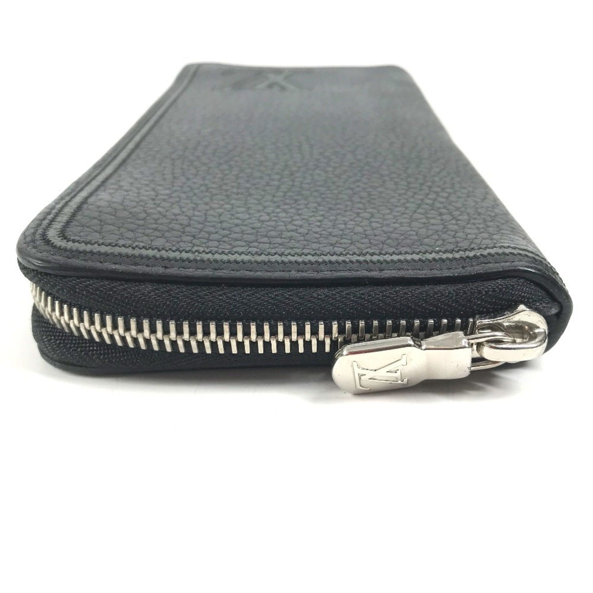 Louis Vuitton LOUIS VUITTON M68228 LV Logo Vertical Zippy Wallet Long Round Zipper Taurillon Leather Men's Women's Noir Black Size ONE SIZE - 3 Thumbnail
