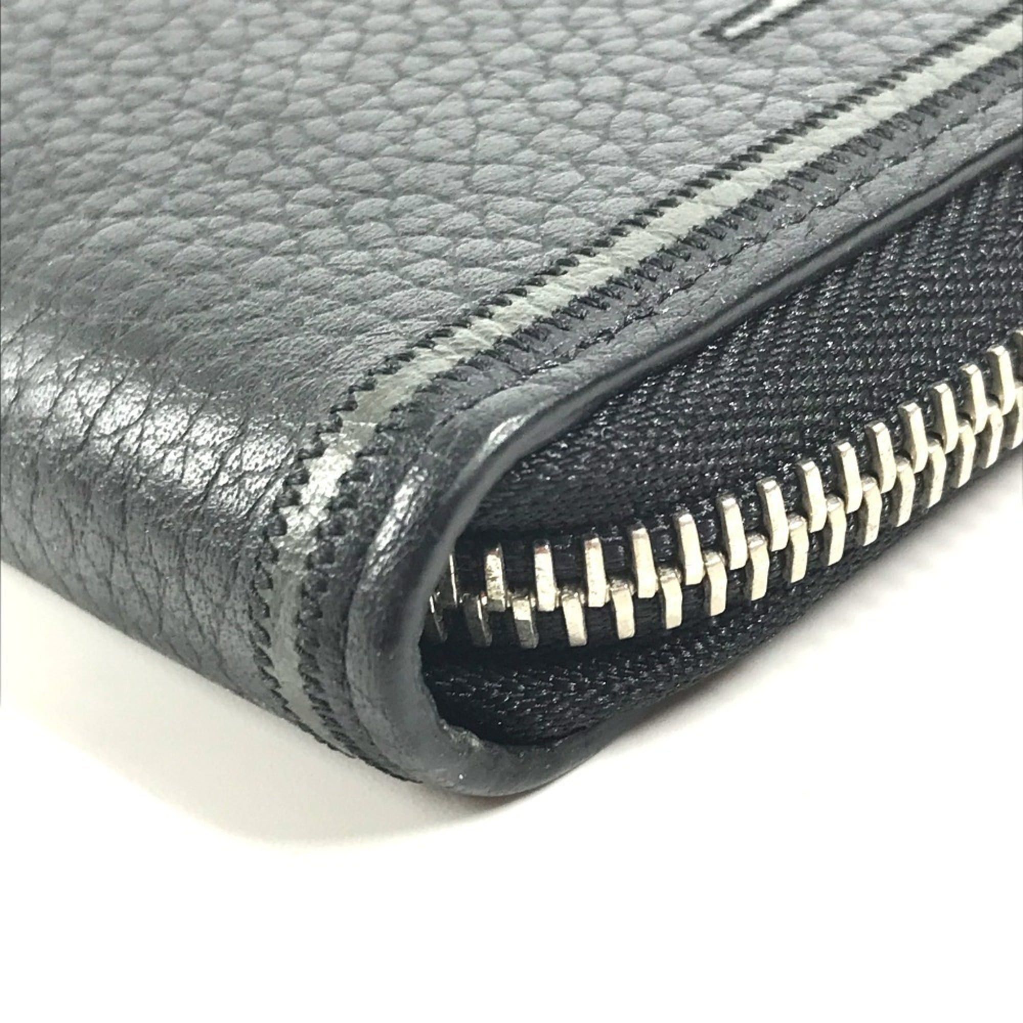 Louis Vuitton LOUIS VUITTON M68228 LV Logo Vertical Zippy Wallet Long Round Zipper Taurillon Leather Men's Women's Noir Black Size ONE SIZE - 6 Thumbnail