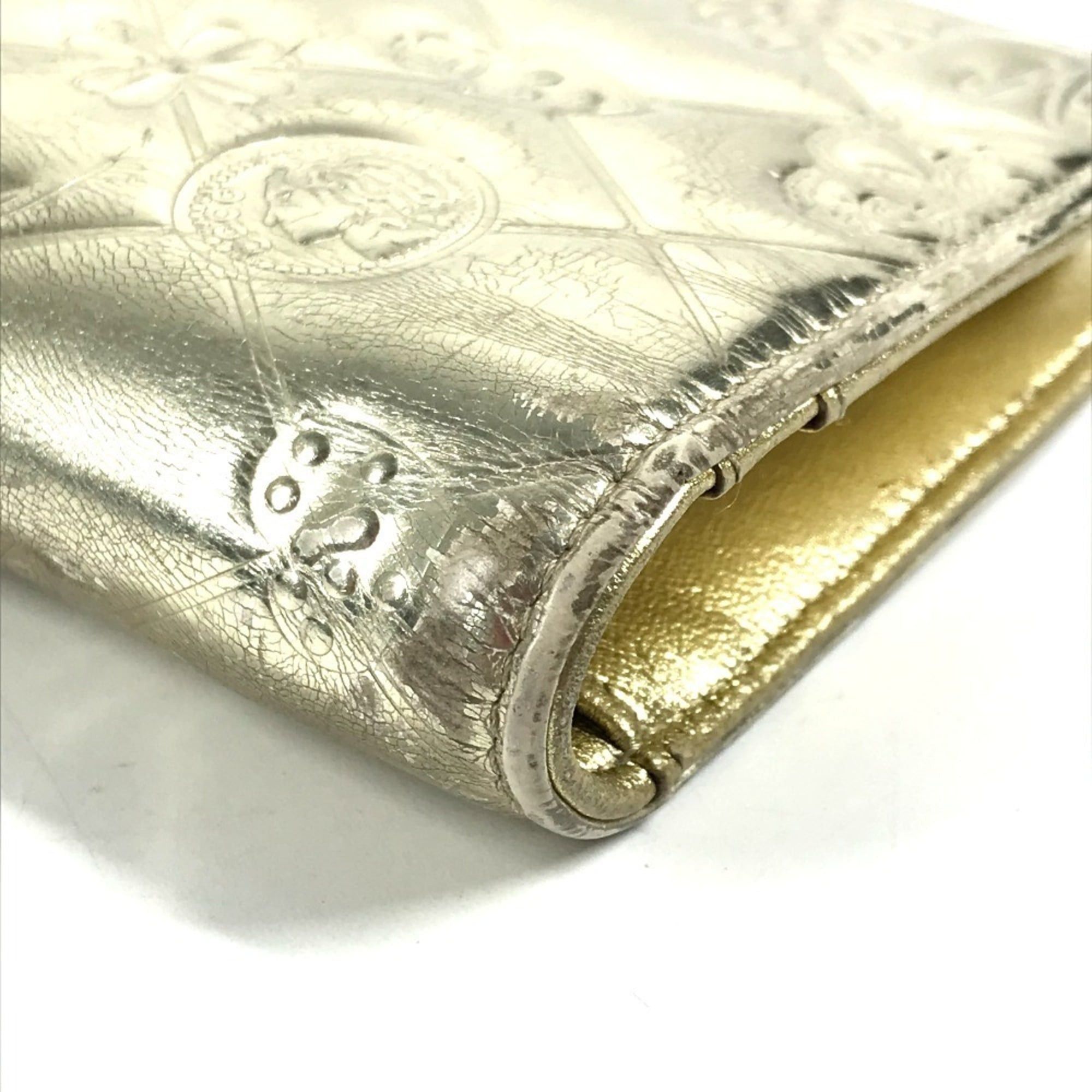 Chanel CHANEL A37151 CC Coco Mark Logo Icon Bi-fold Long Wallet Leather Men's Women's Gold Size ONE SIZE - 7 Thumbnail