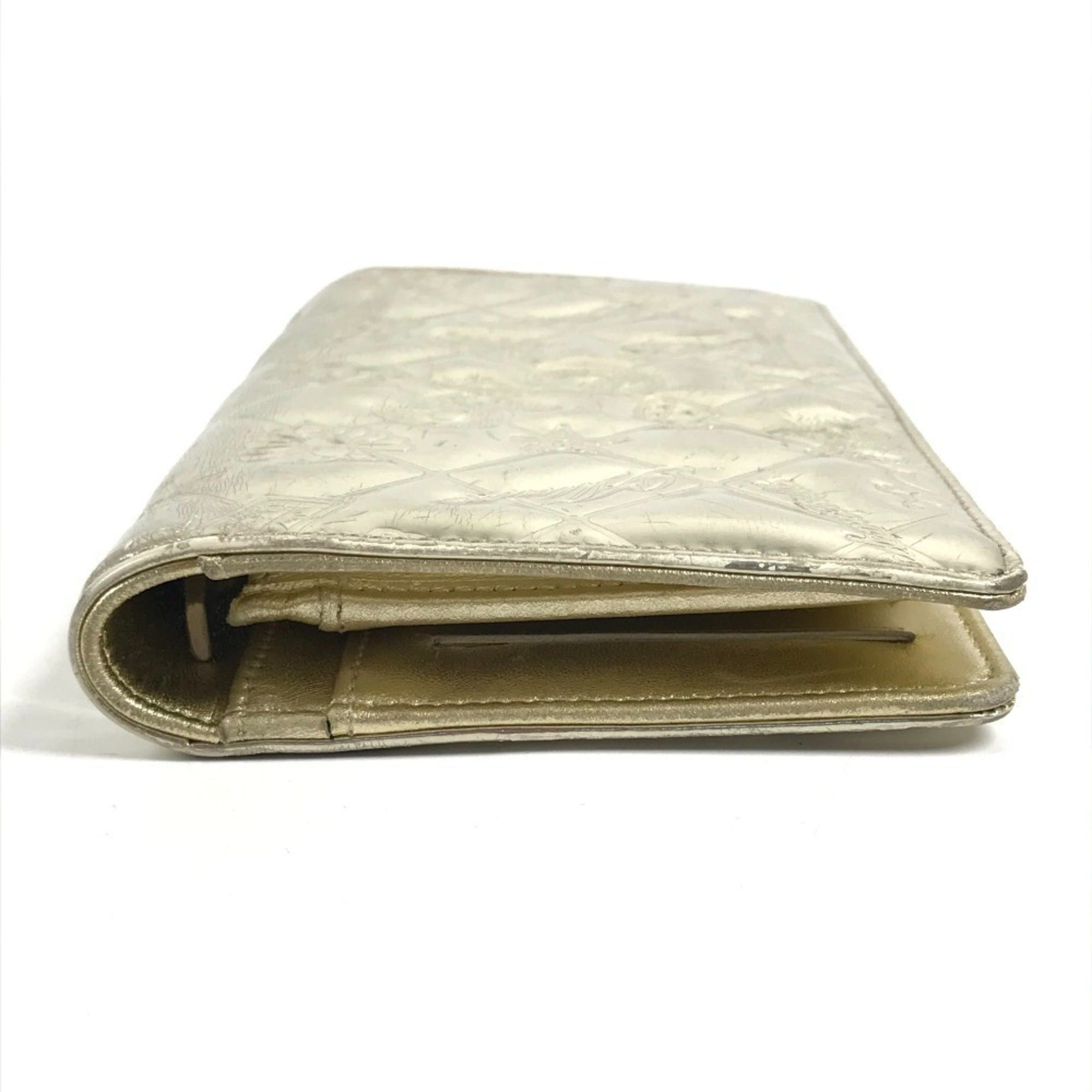 Chanel CHANEL A37151 CC Coco Mark Logo Icon Bi-fold Long Wallet Leather Men's Women's Gold Size ONE SIZE - 3 Thumbnail