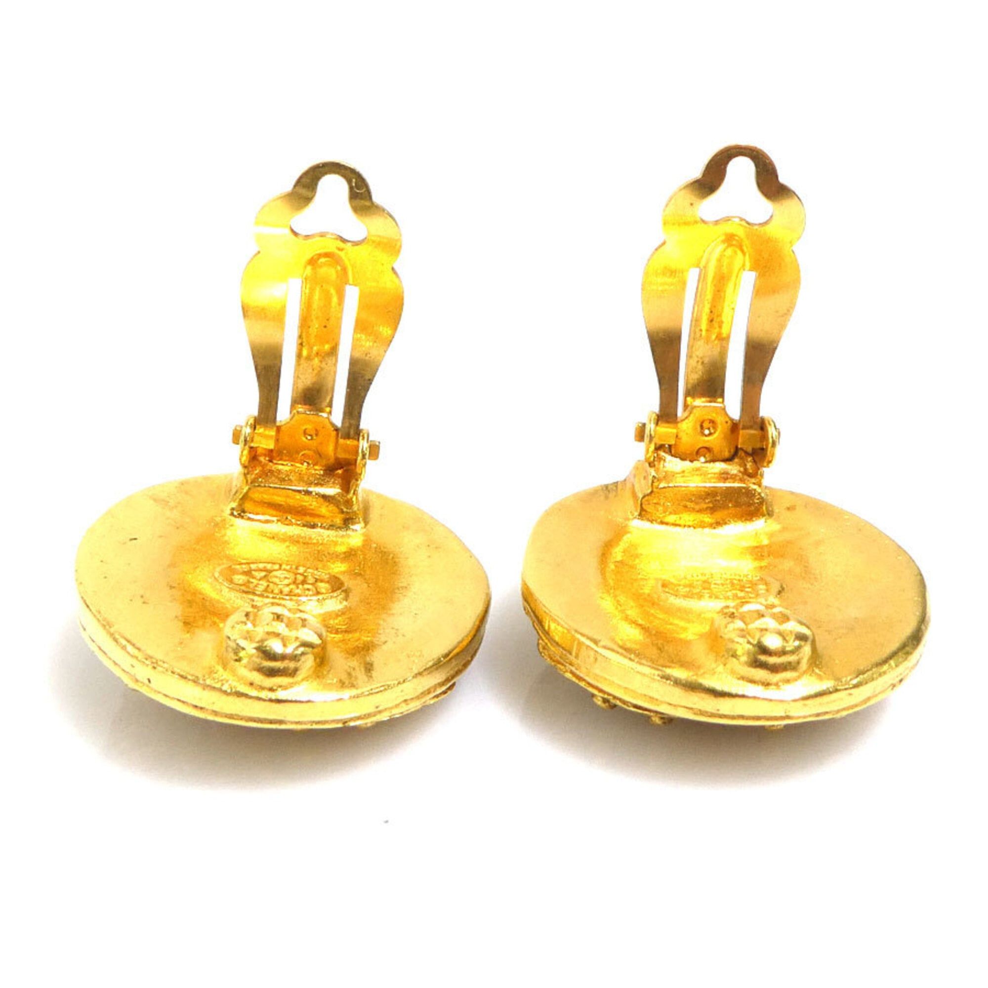 Chanel Chanel earrings, Coco Mark design, metal, gold, women's, e61750i Size ONE SIZE - 5 Thumbnail