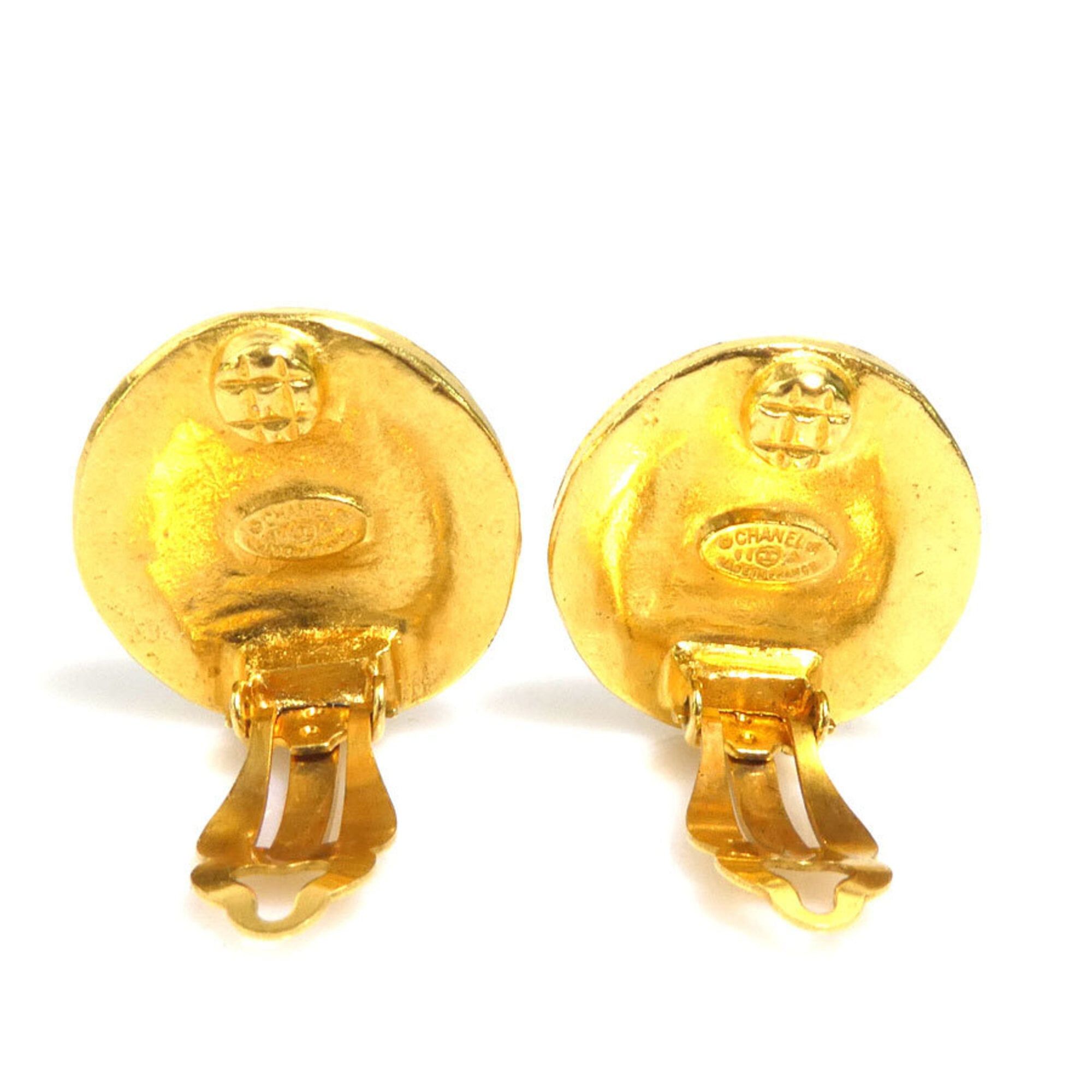Chanel Chanel earrings, Coco Mark design, metal, gold, women's, e61750i Size ONE SIZE - 4 Thumbnail