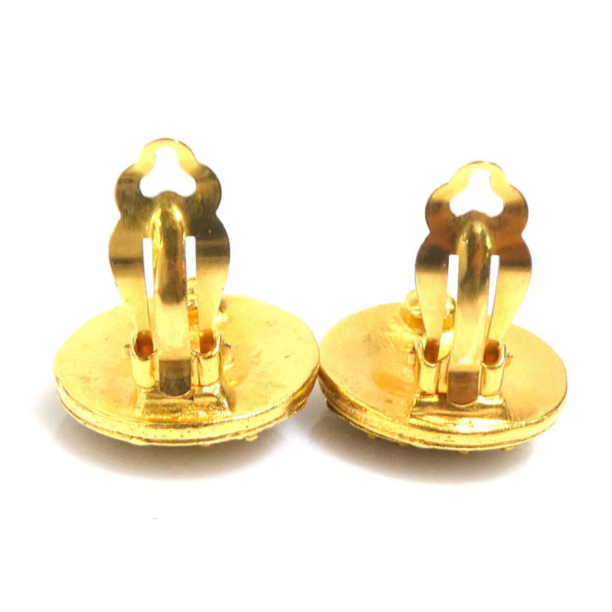 Chanel Chanel earrings, Coco Mark design, metal, gold, women's, e61750i Size ONE SIZE - 6 Thumbnail