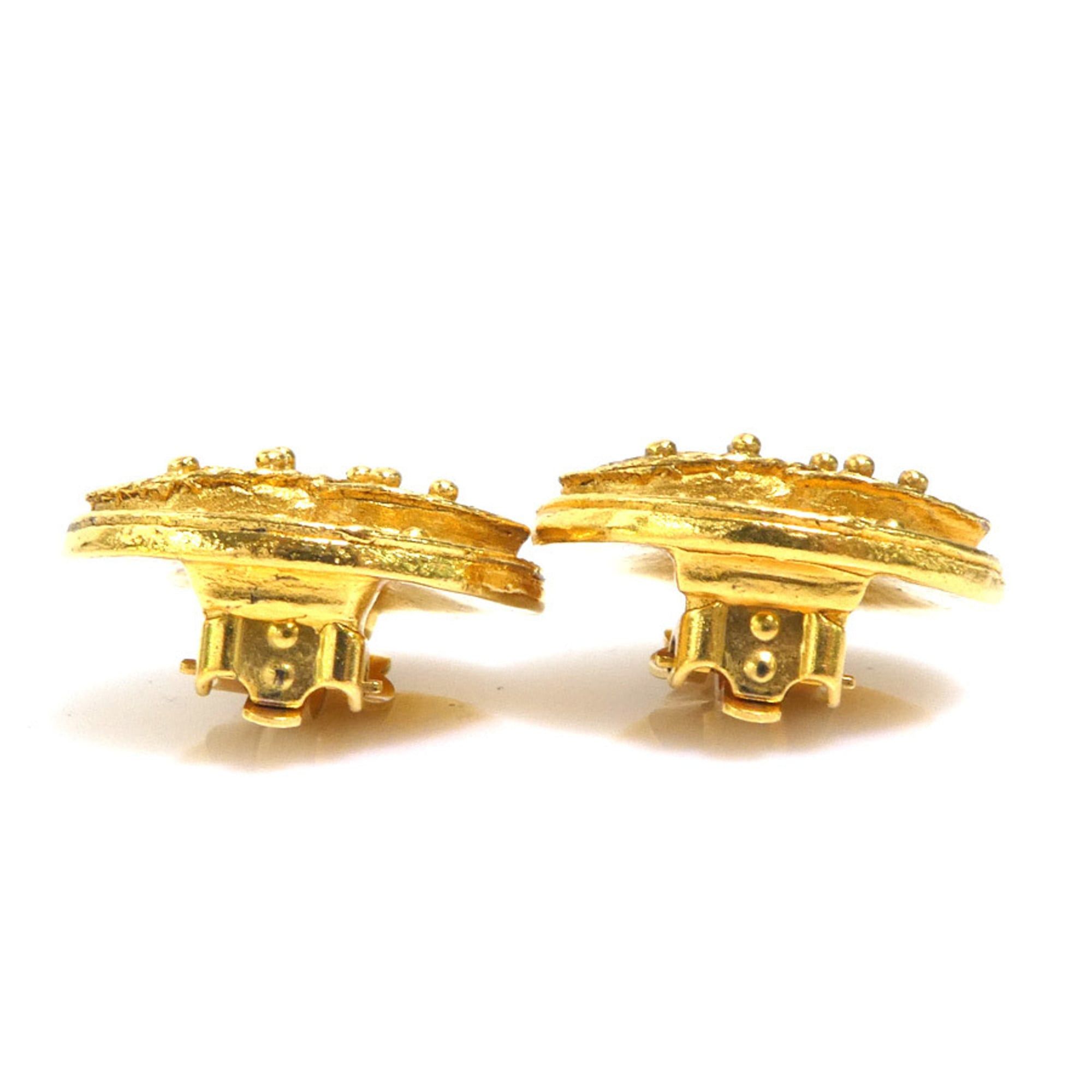 Chanel Chanel earrings, Coco Mark design, metal, gold, women's, e61750i Size ONE SIZE - 7 Thumbnail