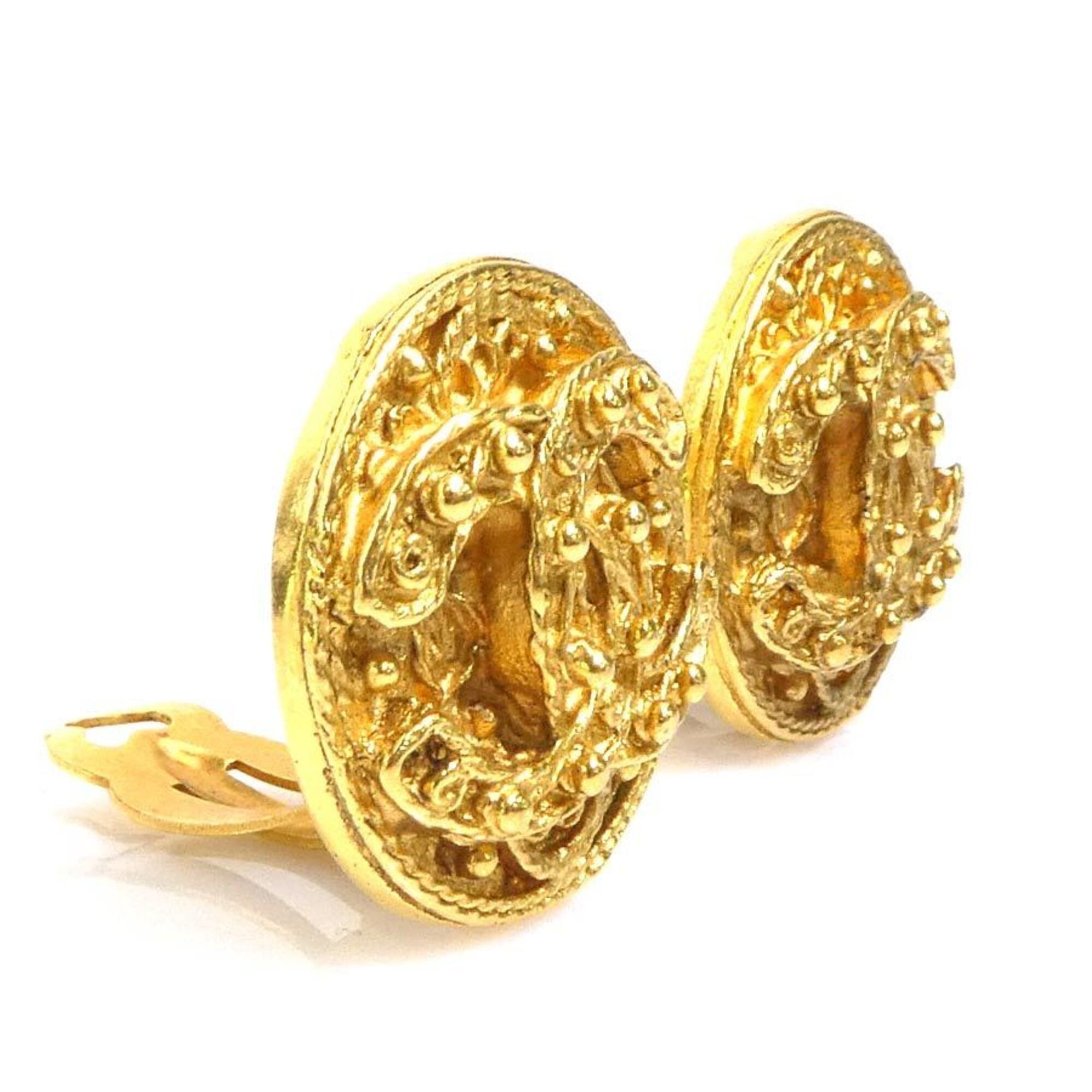 Chanel Chanel earrings, Coco Mark design, metal, gold, women's, e61750i Size ONE SIZE - 2 Thumbnail