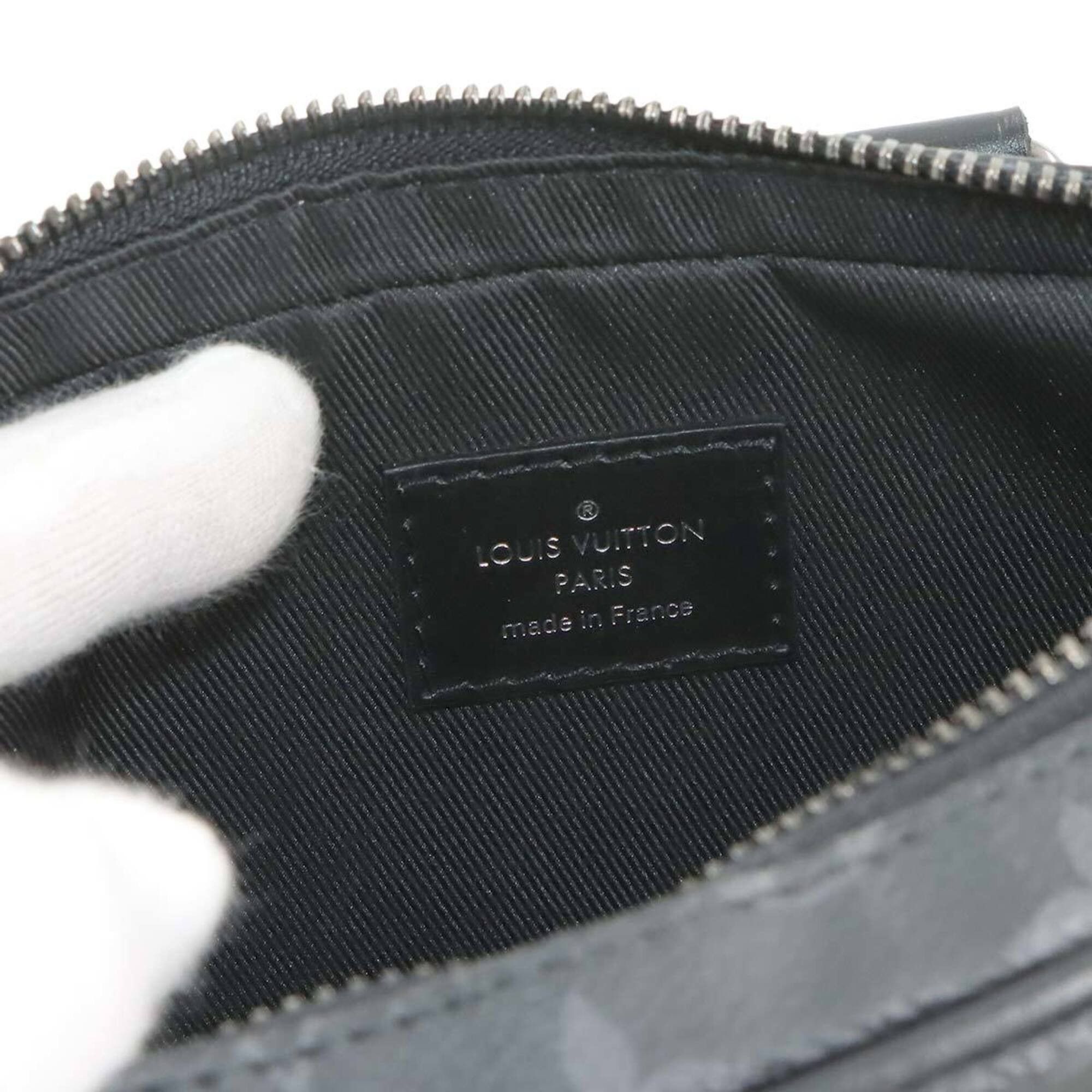 Louis Vuitton Louis Vuitton Monogram Eclipse Nano PDV 2-way Hand Shoulder Handbag Black Gray M82770 Porte Documents Voyage Size ONE SIZE - 7 Thumbnail