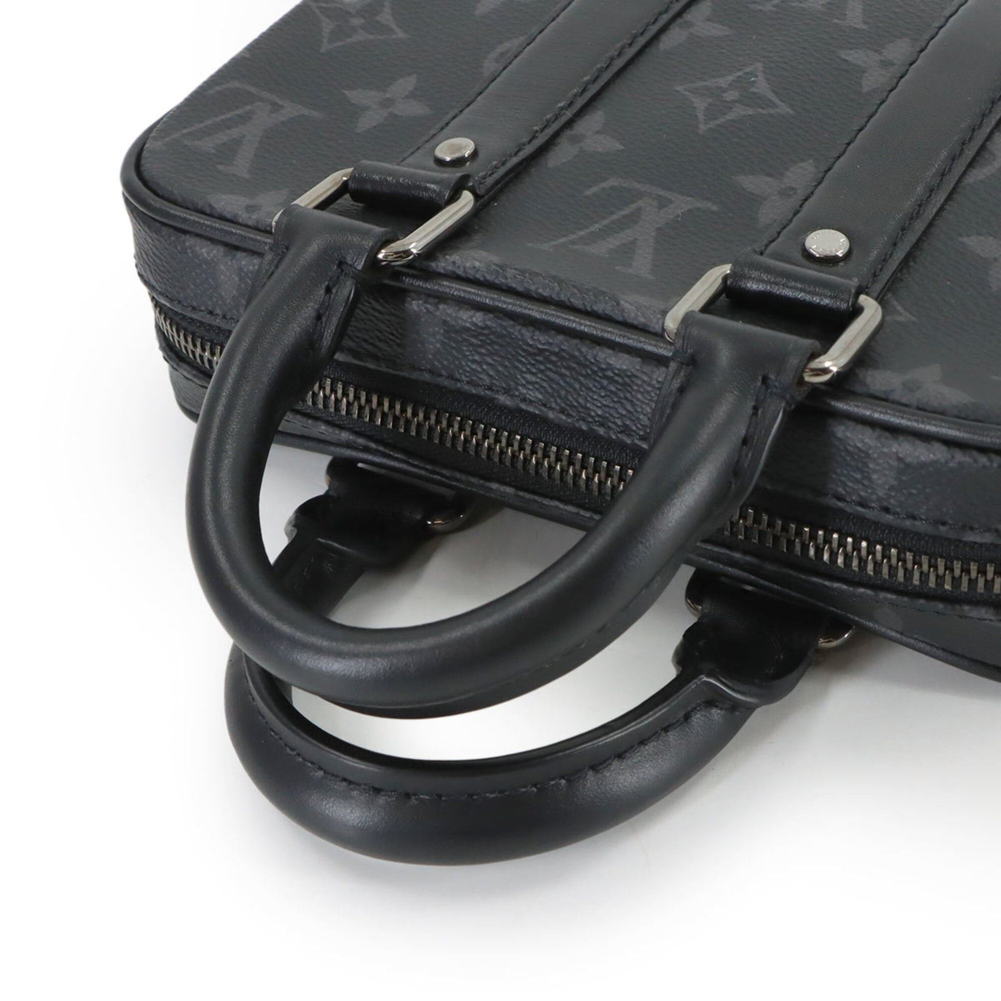 Louis Vuitton Louis Vuitton Monogram Eclipse Nano PDV 2-way Hand Shoulder Handbag Black Gray M82770 Porte Documents Voyage Size ONE SIZE - 5 Thumbnail
