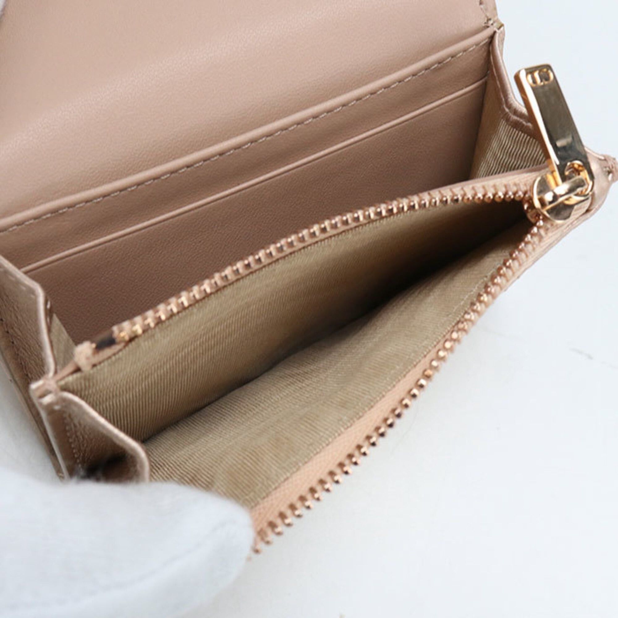 Dior Christian Dior DIOR Dior Bi-fold Wallet Glycine Caro Women's Pink Size ONE SIZE - 4 Thumbnail