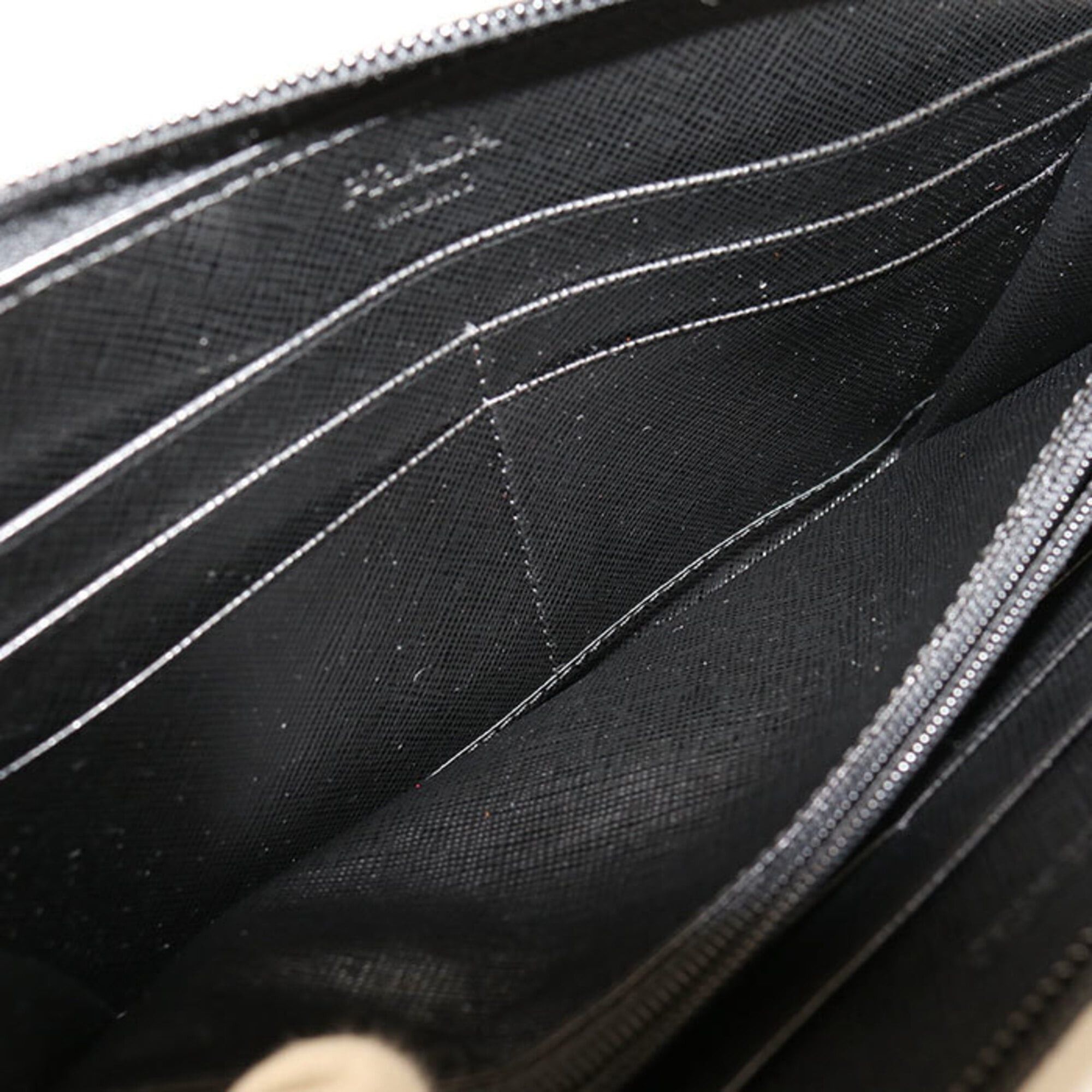 Prada Prada Long Wallet, Round Zipper, 1ML506, Zip-Around Triangle, Women's, Black Size ONE SIZE - 5 Thumbnail