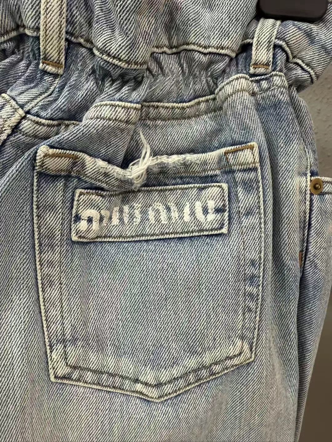 Miu Miu Miumiu Waist-Cinched Jeans Size 25" / US 0 / IT 36 - 2 Thumbnail