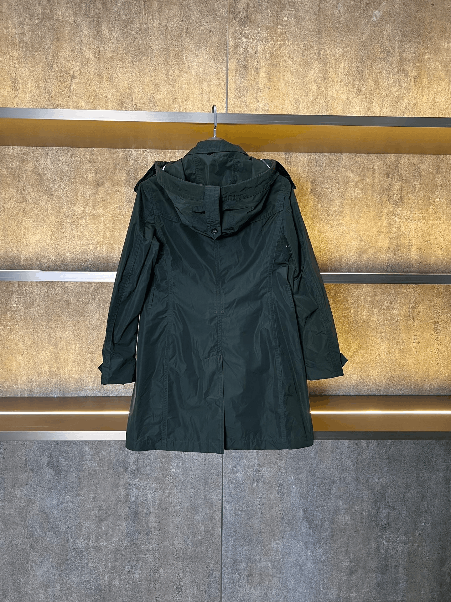Burberry Burberry Green Check Coat Size S / US 4 / IT 40 - 2 Thumbnail