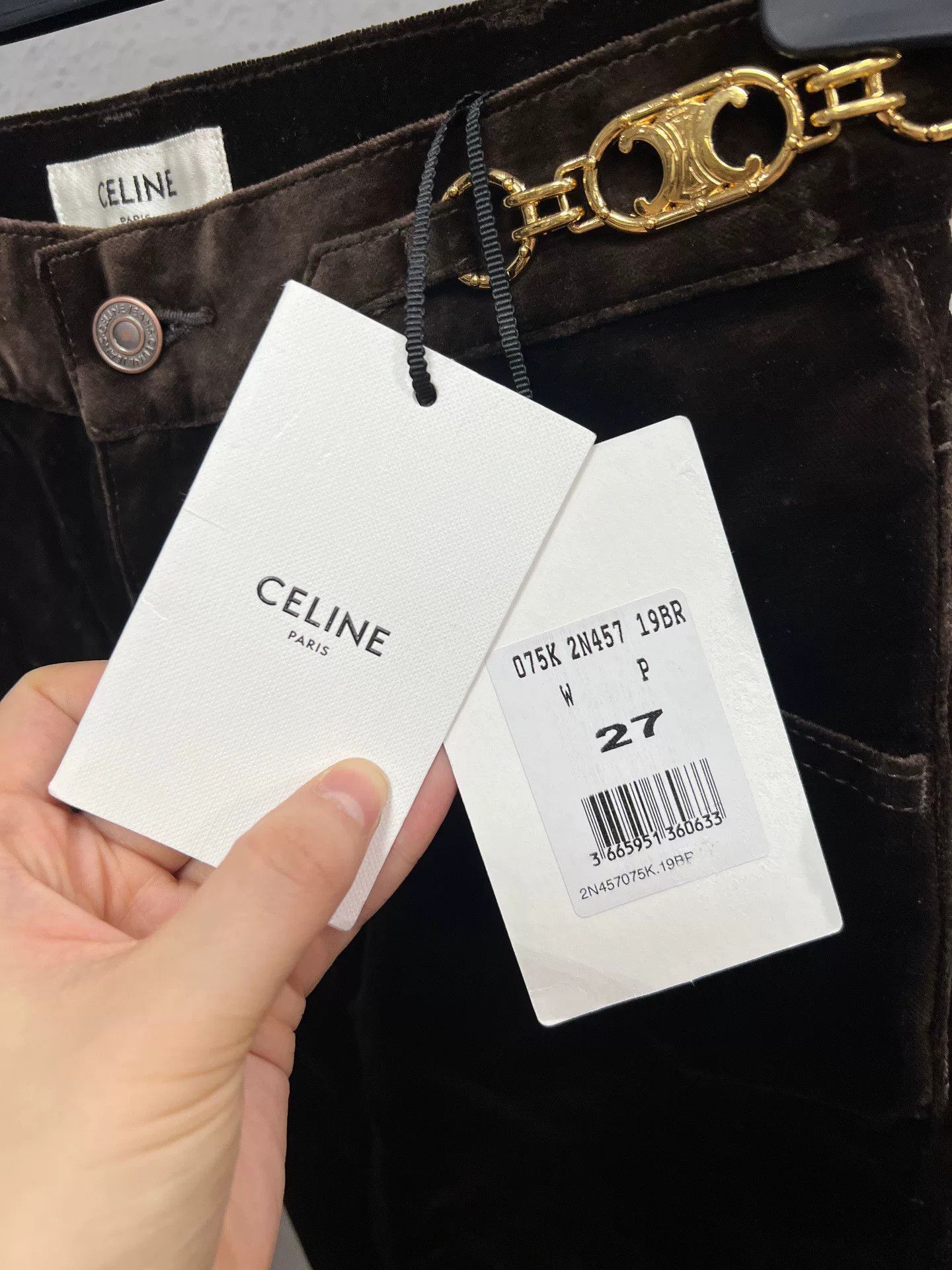 Celine Celine Corduroy Triomphe Flared Pants Size 27" / US 4 / IT 40 - 4 Thumbnail