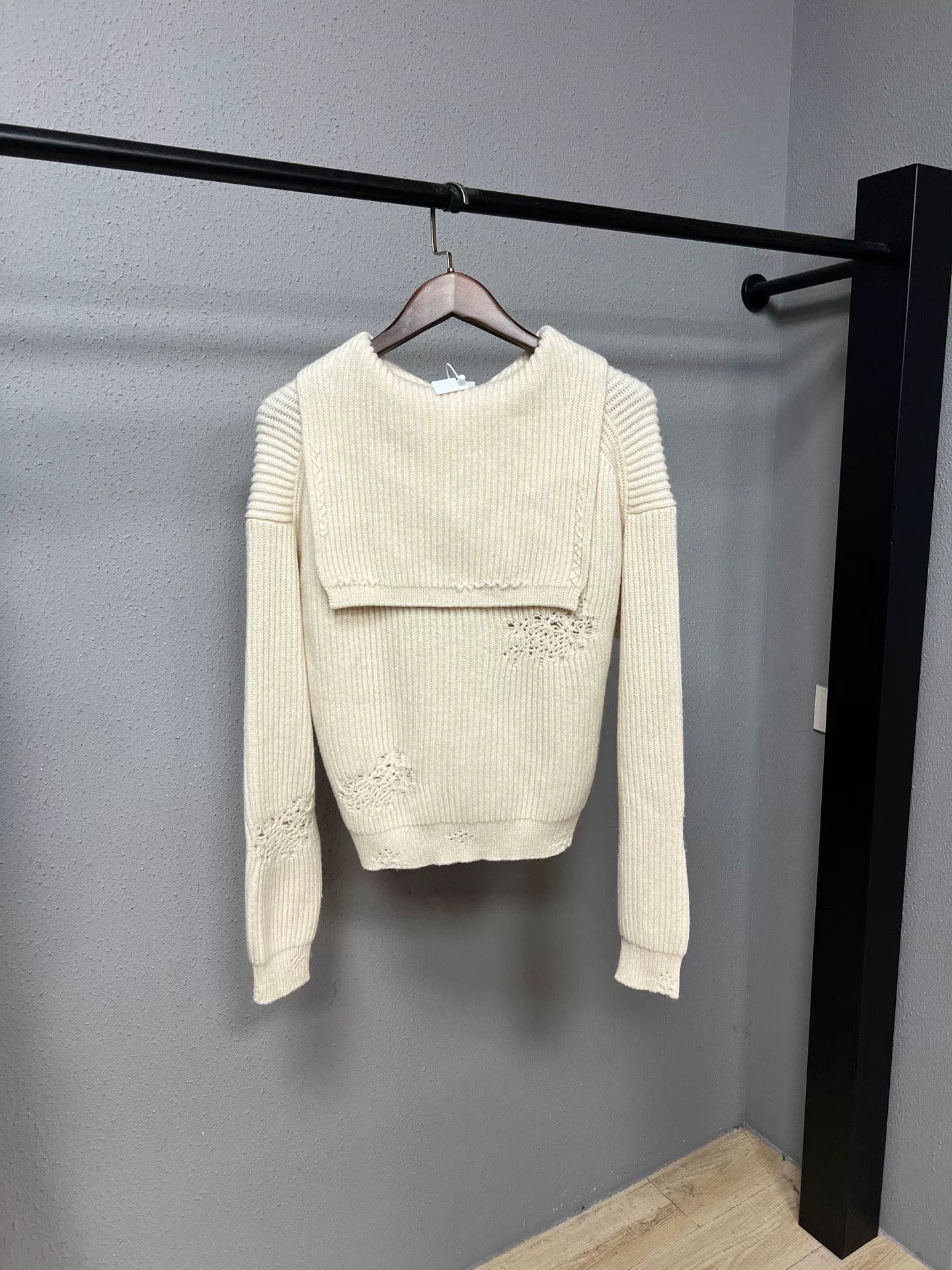 Dior Dior Distressed Sweater Coat Size XS / US 0-2 / IT 36-38 - 2 Thumbnail