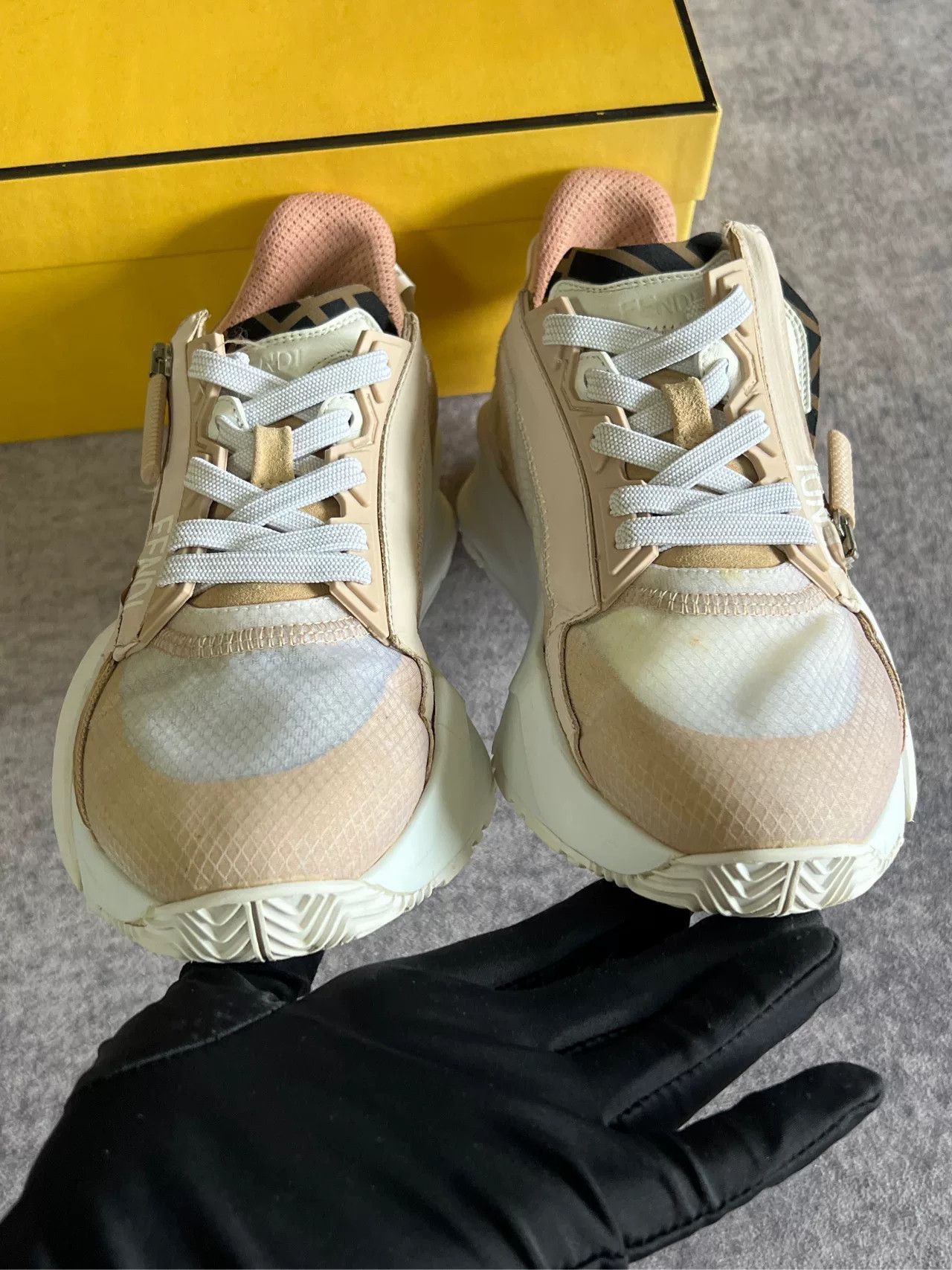 Fendi Fendi Pink Sneakers Size US 5 / IT 35 - 6 Thumbnail