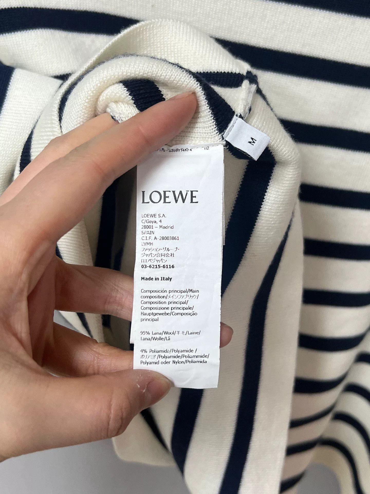 Loewe Loewe Striped Embossed Logo Knit Sweater Size M / US 6-8 / IT 42-44 - 4 Thumbnail