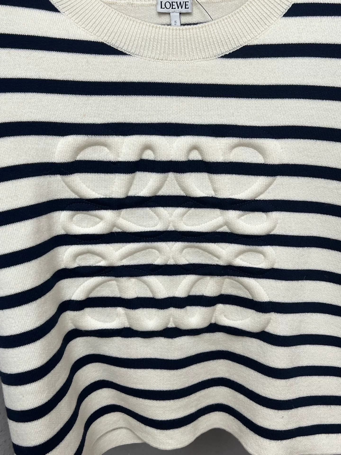 Loewe Loewe Striped Embossed Logo Knit Sweater Size M / US 6-8 / IT 42-44 - 3 Thumbnail