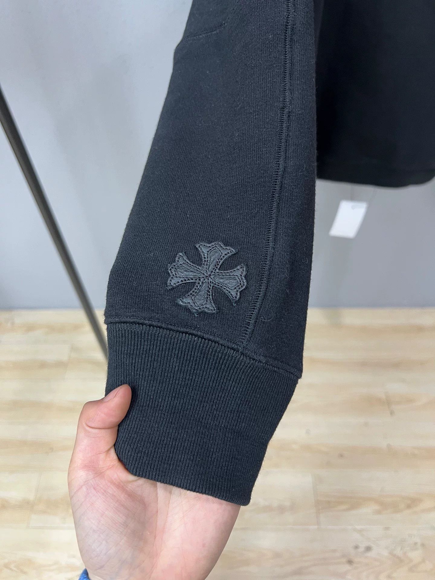 Chrome Hearts Chrome Hearts Sanskrit Leather Patch Hoodie Size US L / EU 52-54 / 3 - 5 Thumbnail