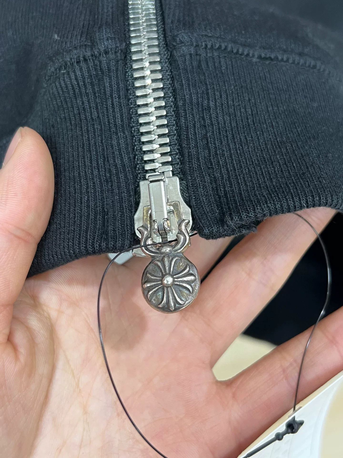 Chrome Hearts Chrome Hearts Sanskrit Leather Patch Hoodie Size US L / EU 52-54 / 3 - 4 Thumbnail
