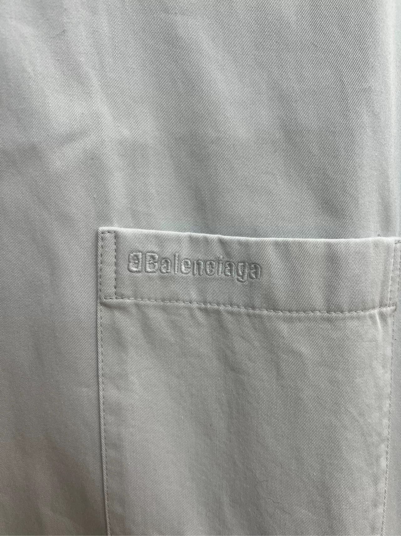 Balenciaga Balenciaga Denim Slogan Shirt Size US S / EU 44-46 / 1 - 3 Thumbnail