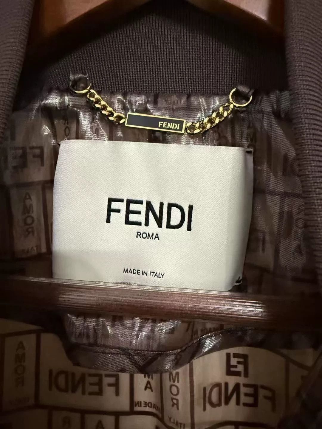 Fendi Fendi Brown Monogram Logo Transparent Jacket Size S / US 4 / IT 40 - 4 Thumbnail