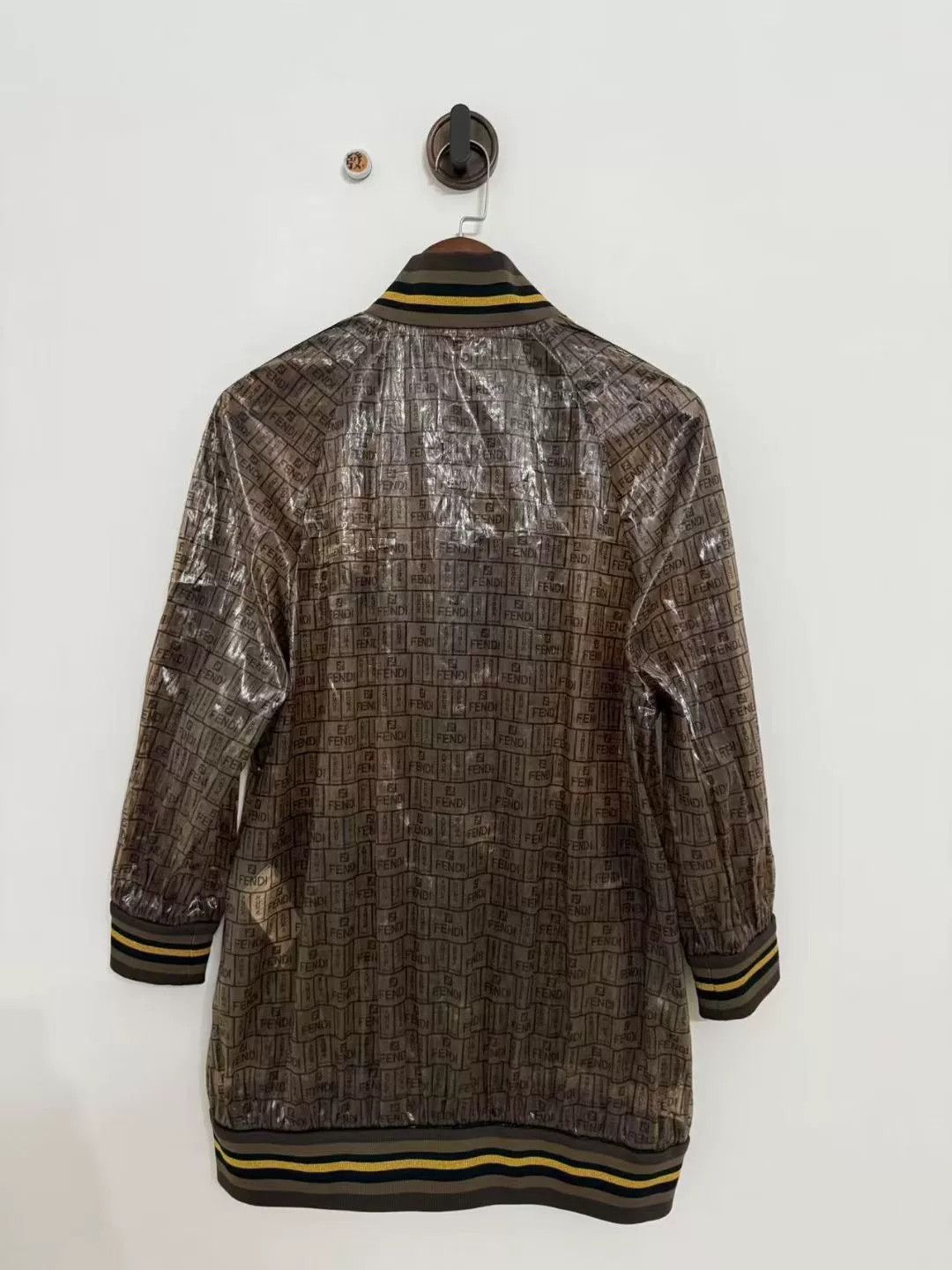 Fendi Fendi Brown Monogram Logo Transparent Jacket Size S / US 4 / IT 40 - 3 Thumbnail