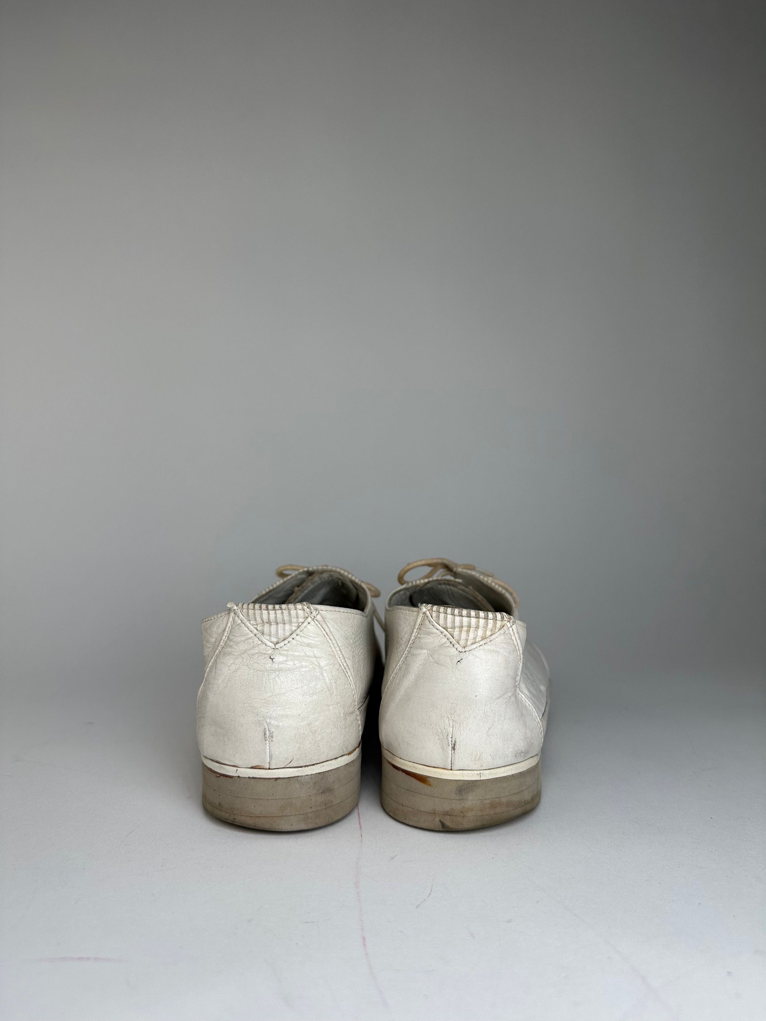 Other Vintage Yves Saint Laurent Leather Shoes White 37 Size US 6 / IT 36 - 4 Thumbnail
