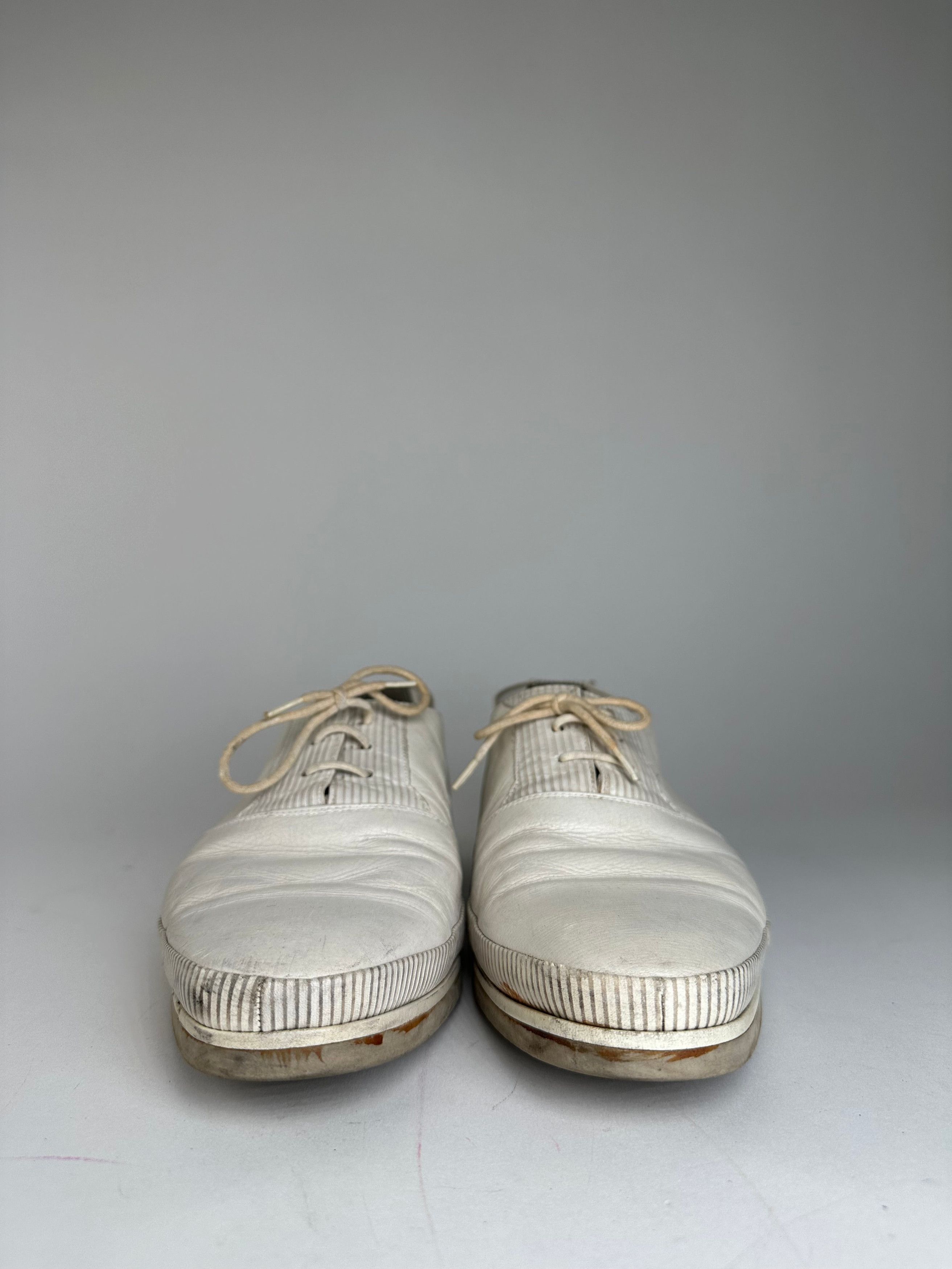 Other Vintage Yves Saint Laurent Leather Shoes White 37 Size US 6 / IT 36 - 3 Thumbnail