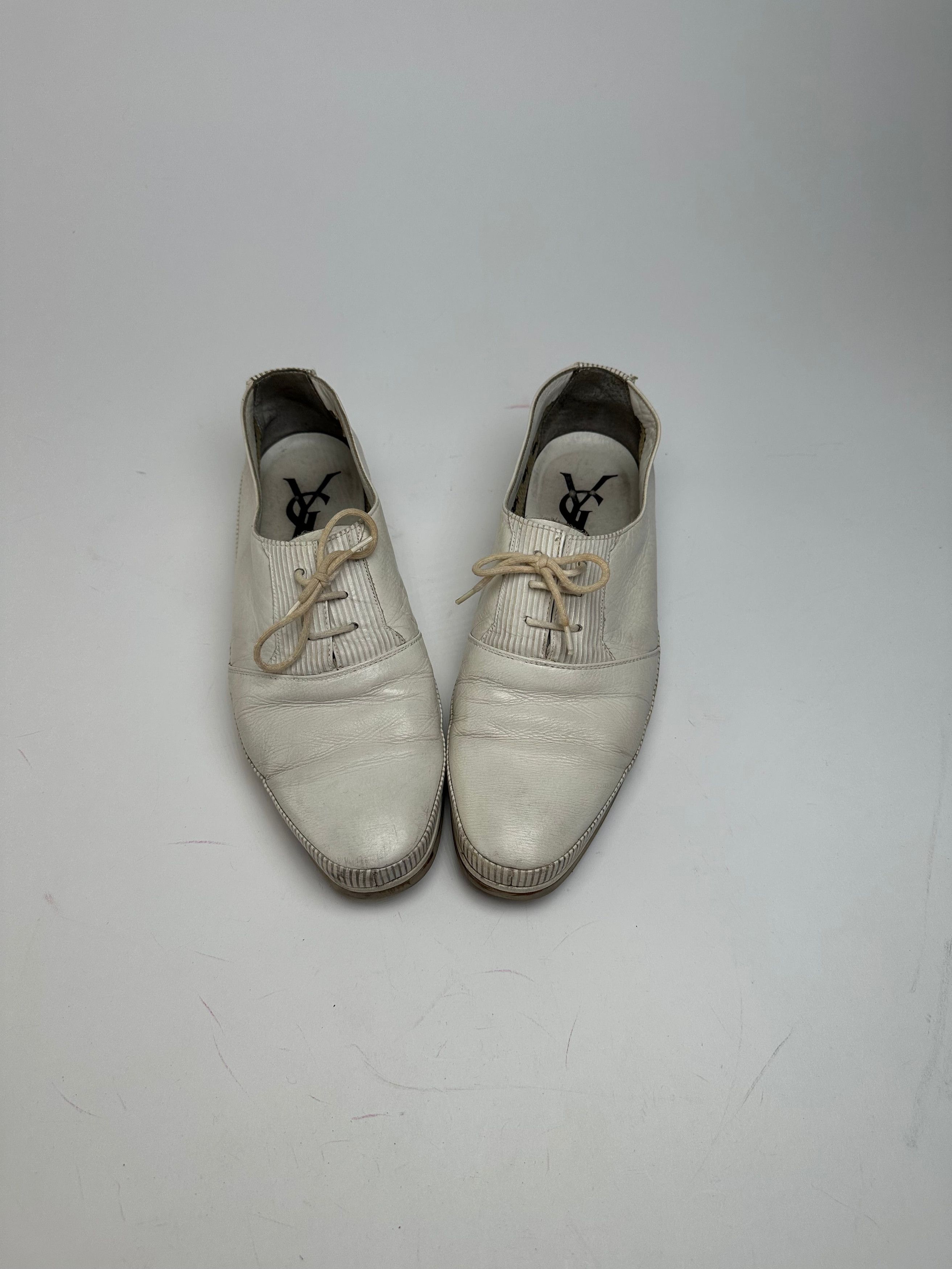 Other Vintage Yves Saint Laurent Leather Shoes White 37 Size US 6 / IT 36 - 2 Thumbnail