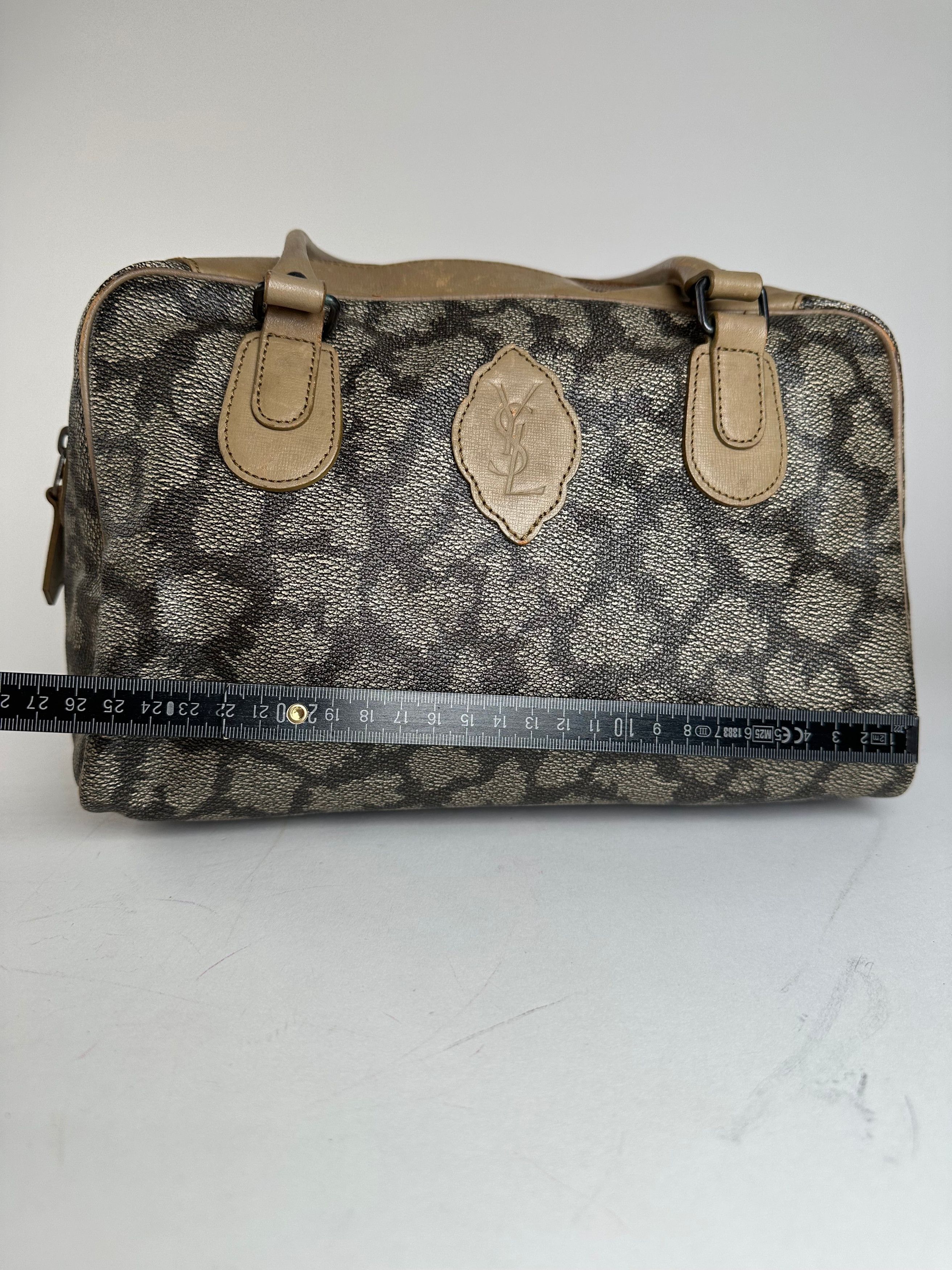 Other Vintage Yves Saint Laurent Stone Emblossed Leather Boston Ba Size ONE SIZE - 12 Thumbnail