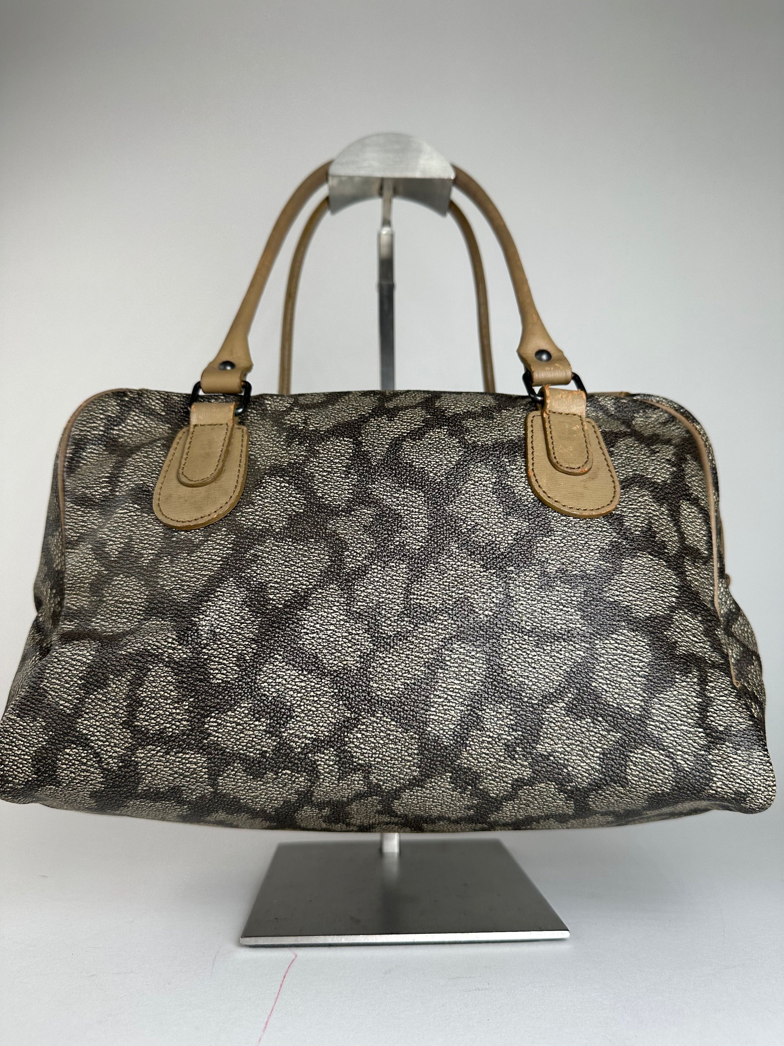Other Vintage Yves Saint Laurent Stone Emblossed Leather Boston Ba Size ONE SIZE - 10 Thumbnail